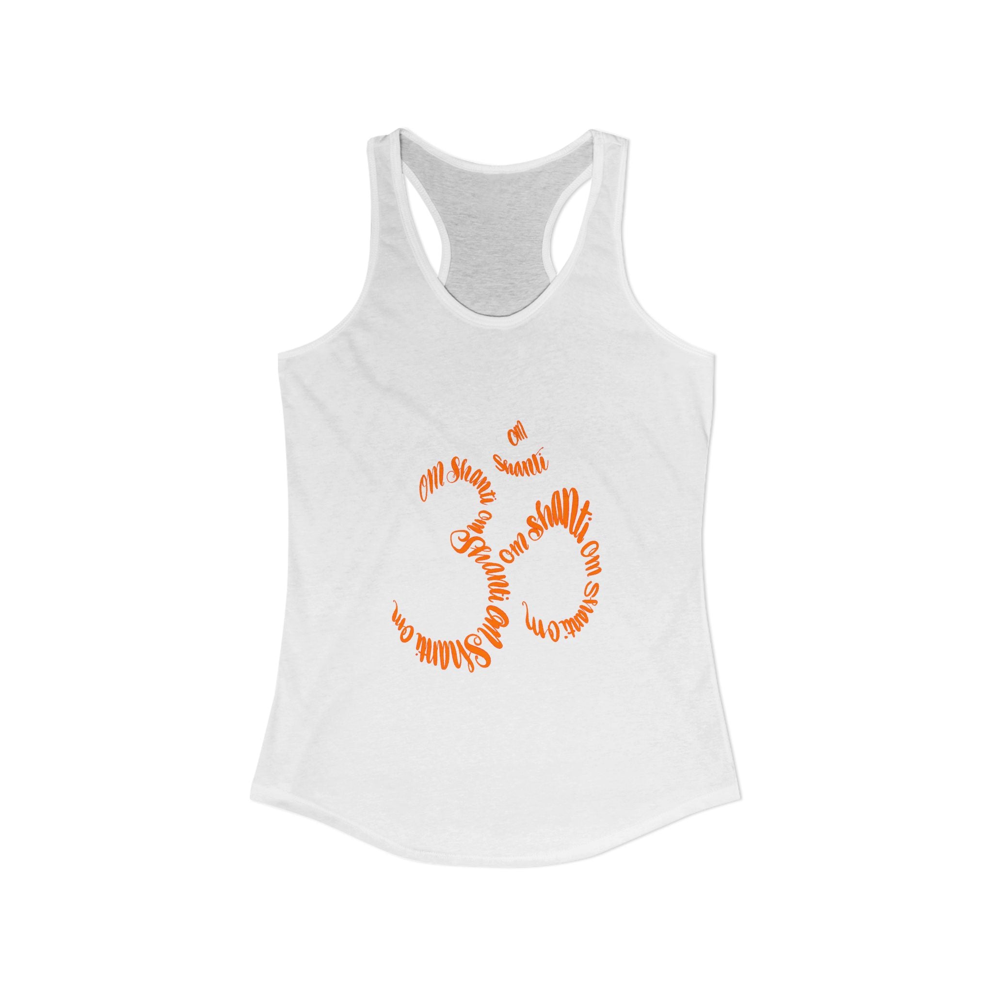 Yoga OM Racerback Tank — Hand-Drawn Calligraphy
