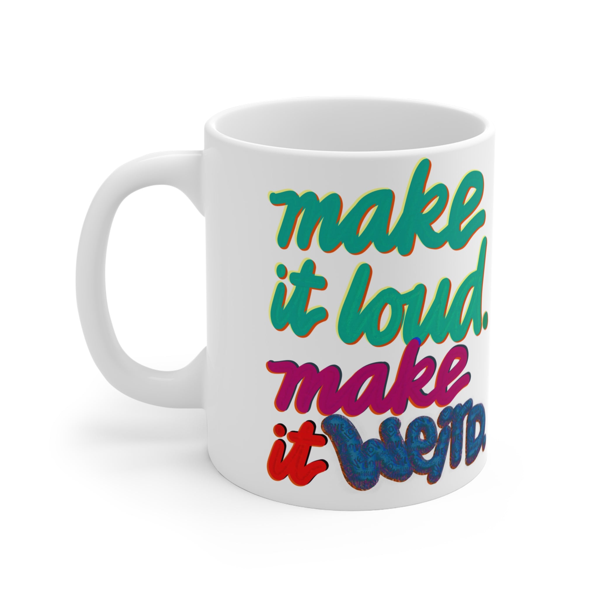 MAKE IT LOUD MAKE IT WEIRD Mug 11oz