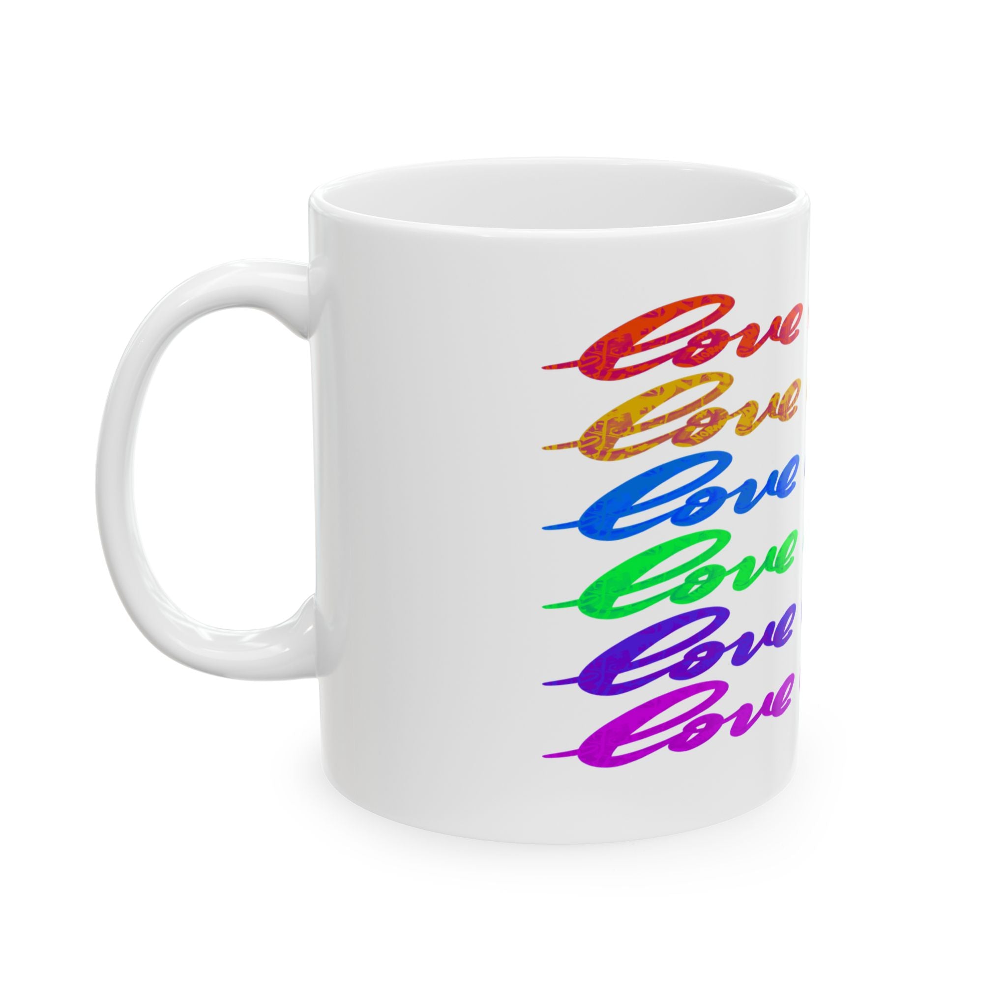 Colorful Love is Love Ceramic Mug - LGBTQ+ Pride Gift, Rainbow Coffee Cup, Friendship Present, Heartwarming Beverage Container, [...]