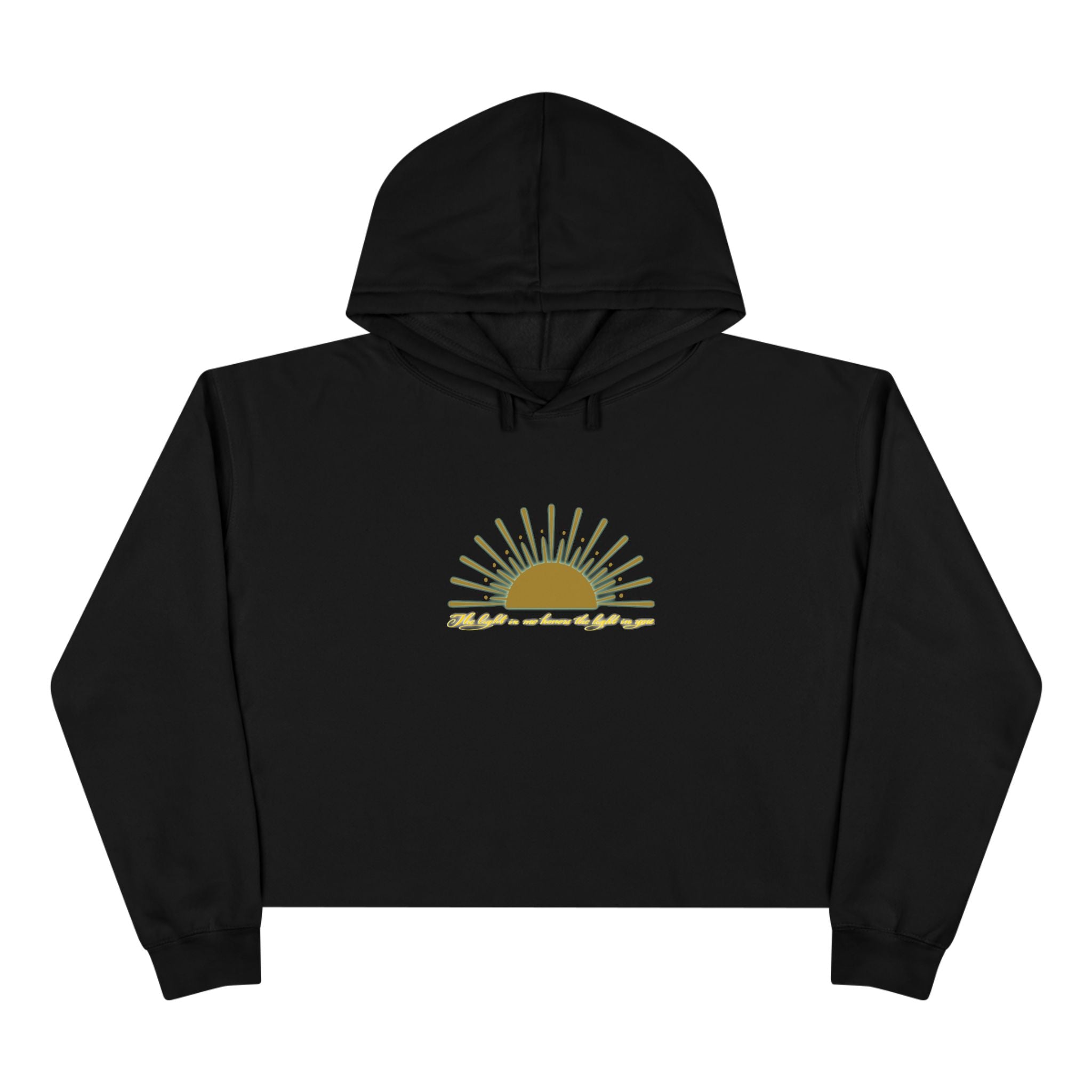Yoga Sunrise Vibes Crop Hoodie - Perfect for Relaxing Days