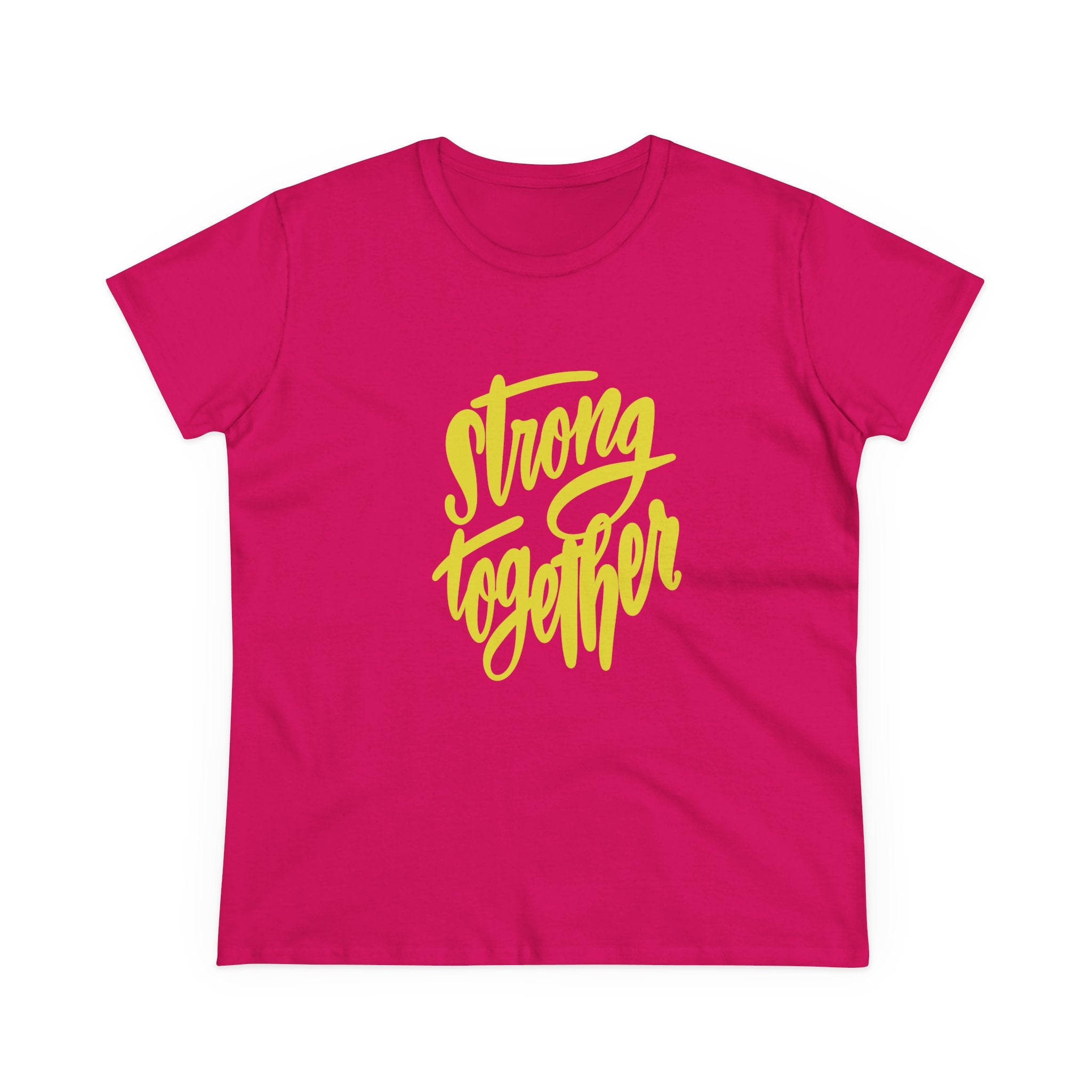 Strong Together Women's Cotton Tee - Empowerment Shirt for Everyday Comfort