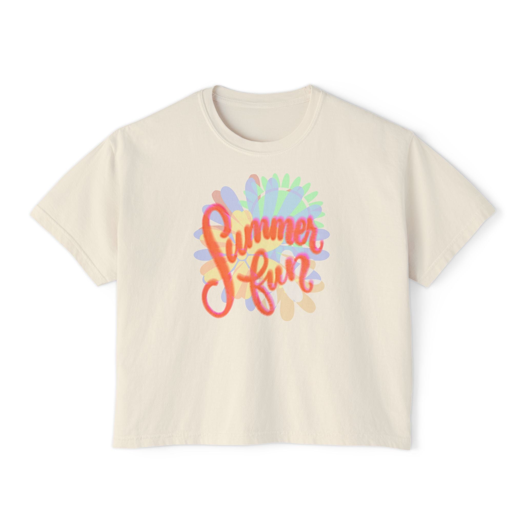 Summer Fun Women's Boxy Tee – Casual Vibe Perfect for Warm Days & Celebrations
