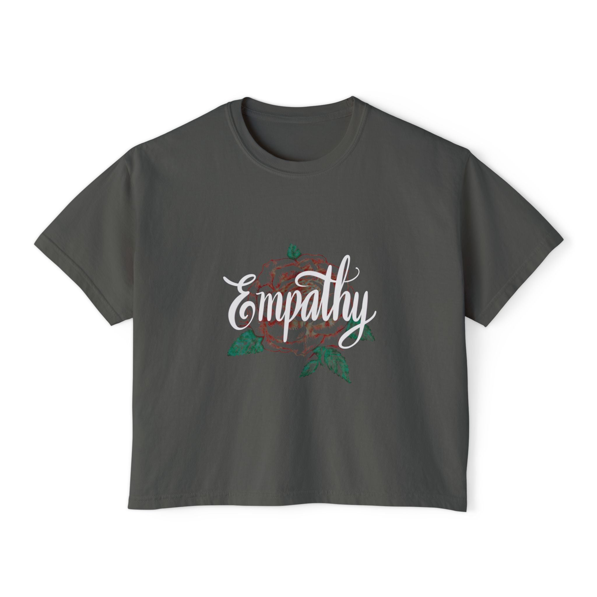 Empathy Women's Boxy Tee - Modern Style Graphic T-Shirt