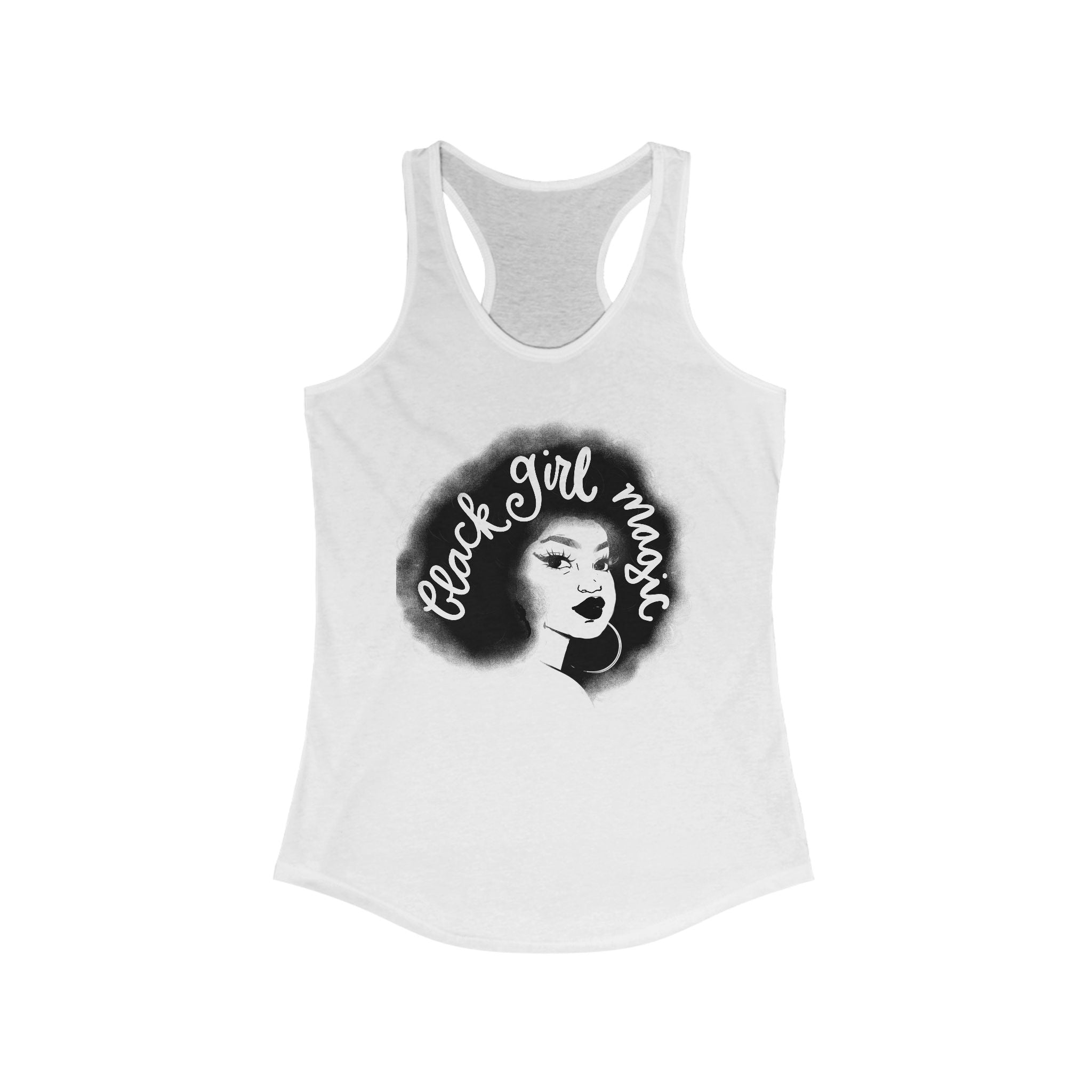 Black Girl Magic Racerback Tank - Empowering Women’s Fitness Top