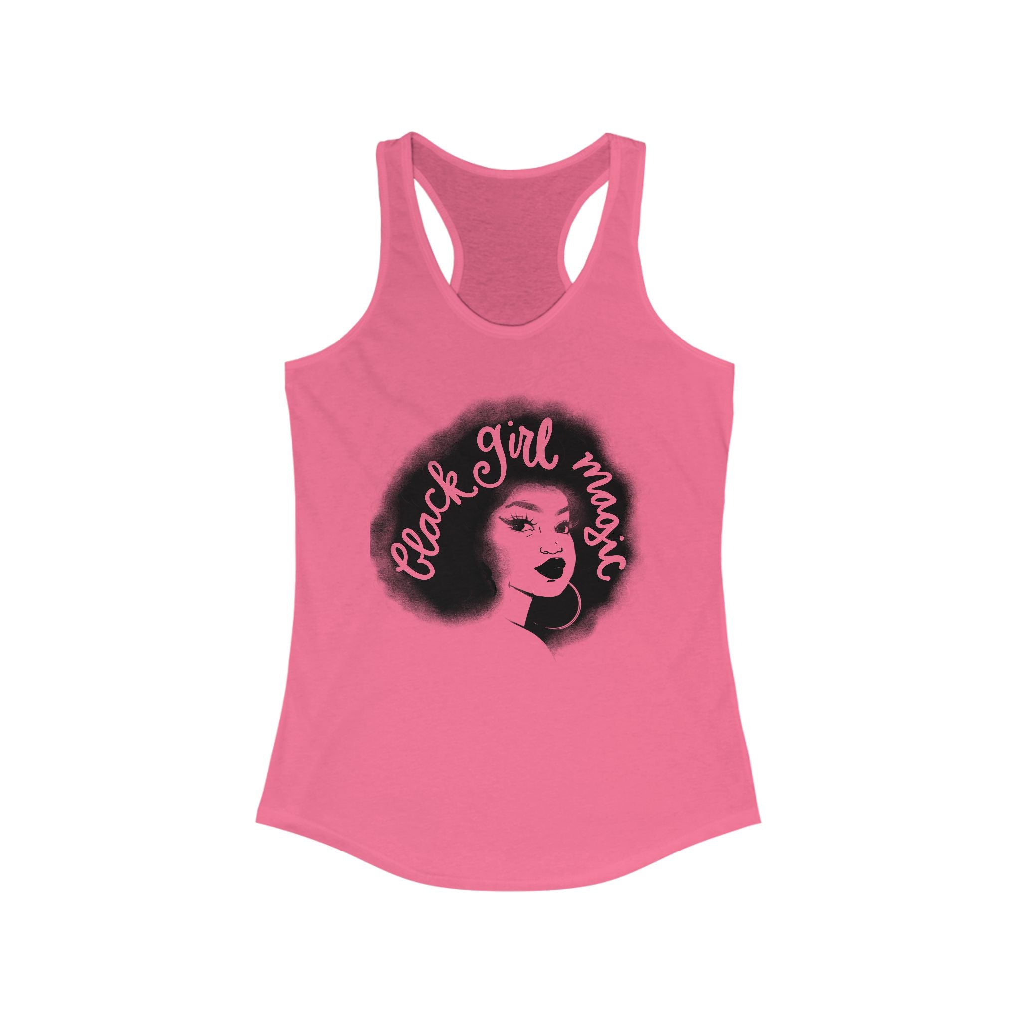 Black Girl Magic Racerback Tank - Empowering Women’s Fitness Top