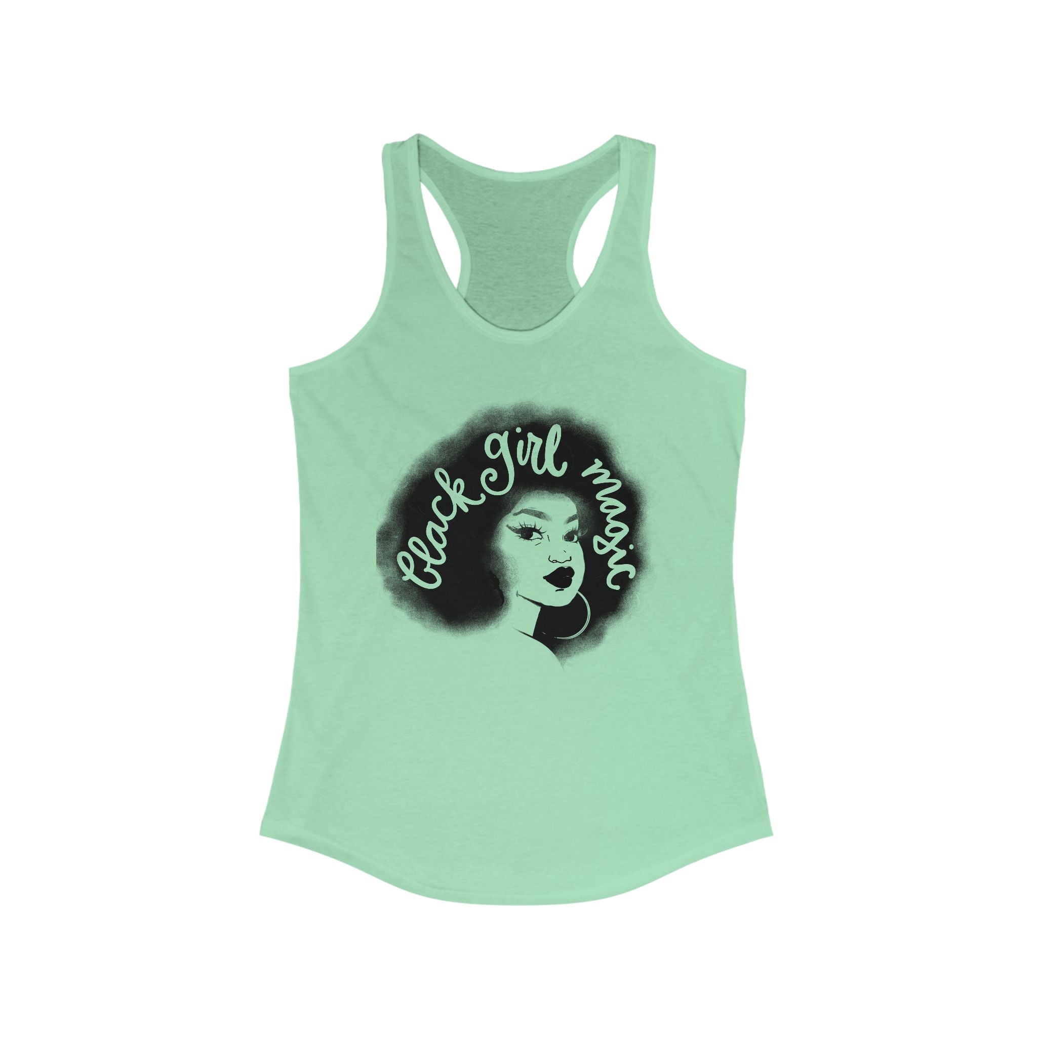 Black Girl Magic Racerback Tank - Empowering Women’s Fitness Top
