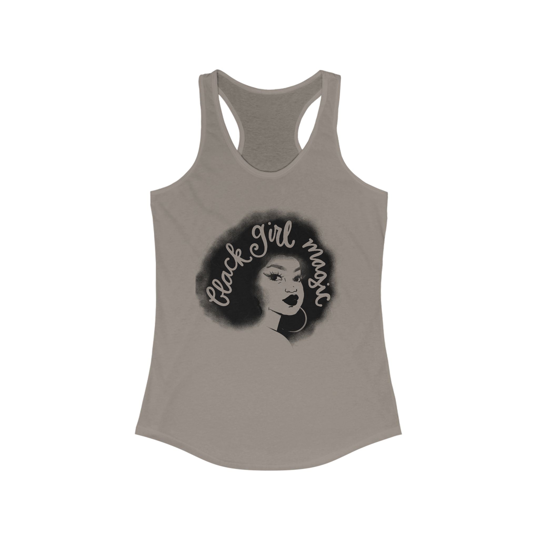Black Girl Magic Racerback Tank - Empowering Women’s Fitness Top