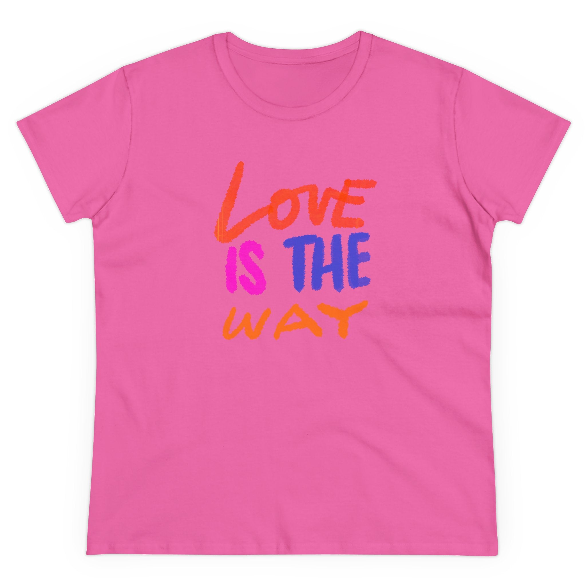 LOVE IS THE WAY Women's Midweight Cotton Tee