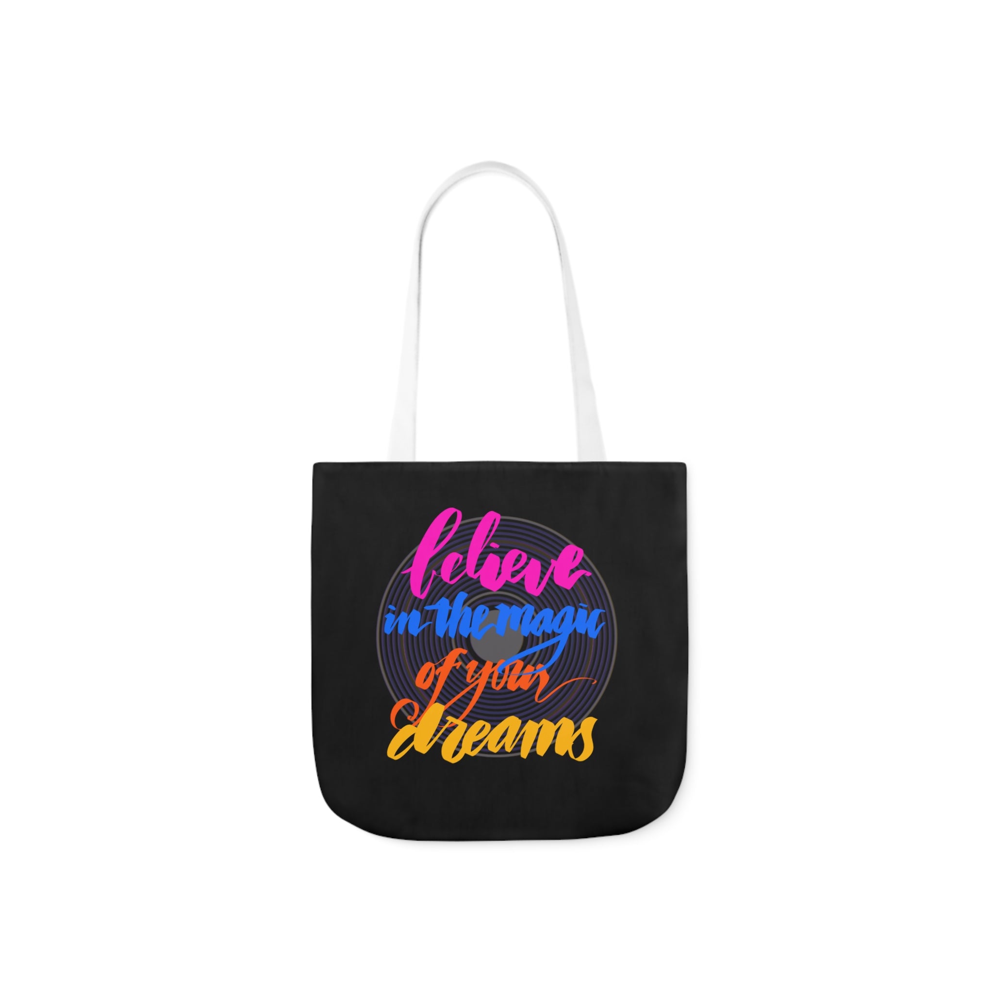 BELIEVE IN THE MAGIC Canvas Tote Bag, 5-Color Straps