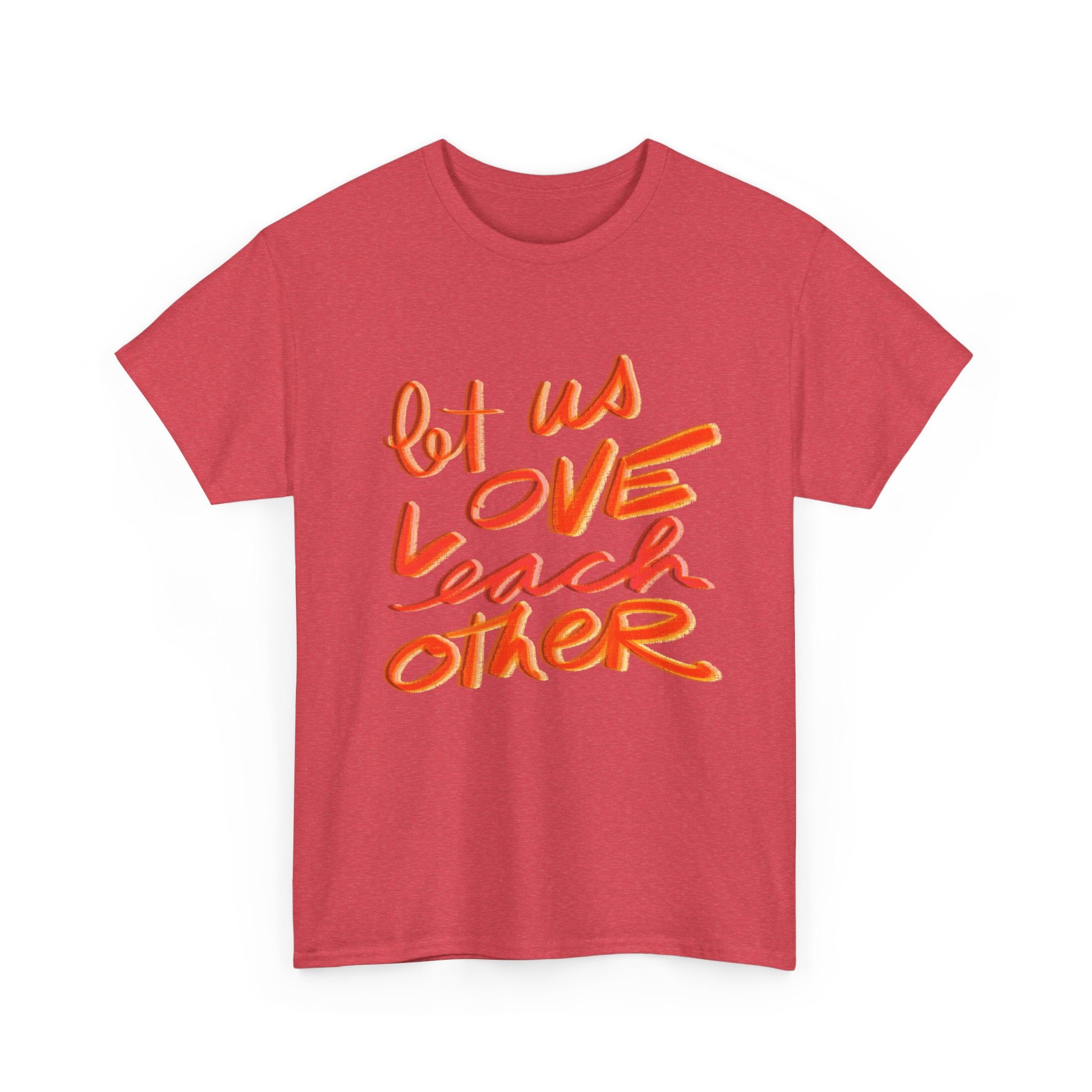 Unisex Heavy Cotton Tee - "Let Us Love Each Other" Positive Message Shirt, Casual Wear, Gift for Friends, Motivational Apparel, [...]