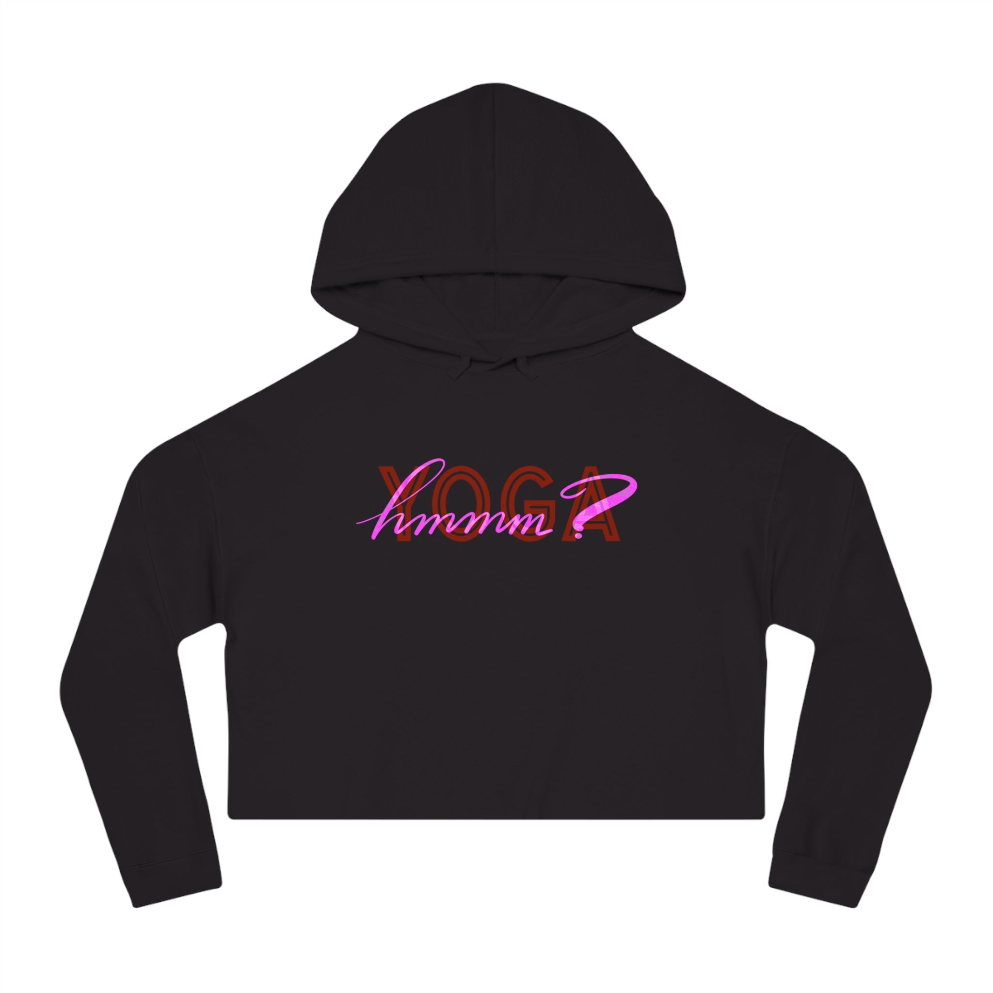 Yoga Hmmm Women's Cropped Hooded Sweatshirt - Stylish Fitness Apparel
