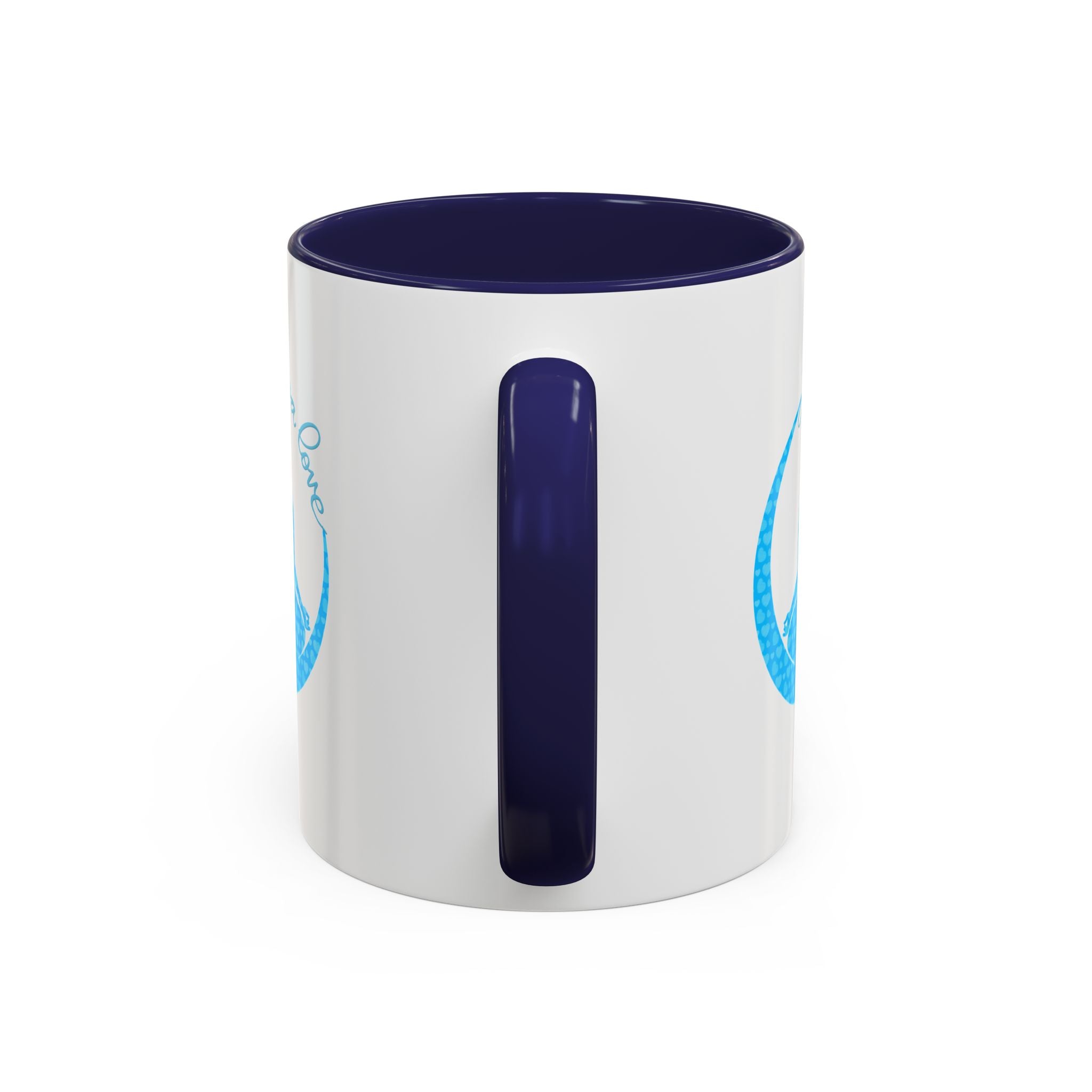 Yoga Love Accent Coffee Mug - Inspirational Gift for Yoga Enthusiasts