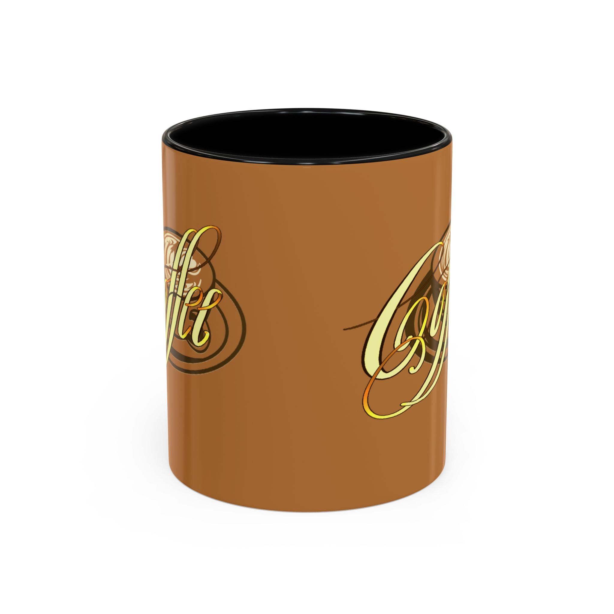 COFFEE CALLIGRAPHY Accent Coffee Mug (11 oz)