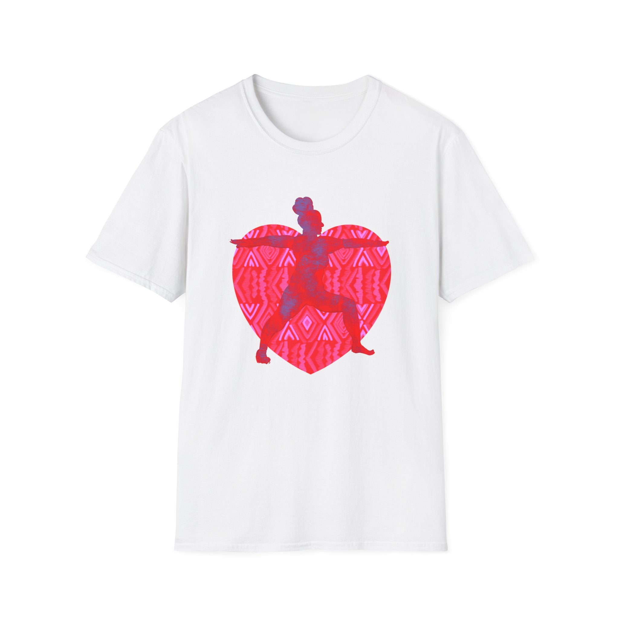 Boho Heart Silhouette Unisex Softstyle T-Shirt - Perfect for Valentine's Day and Everyday Love
