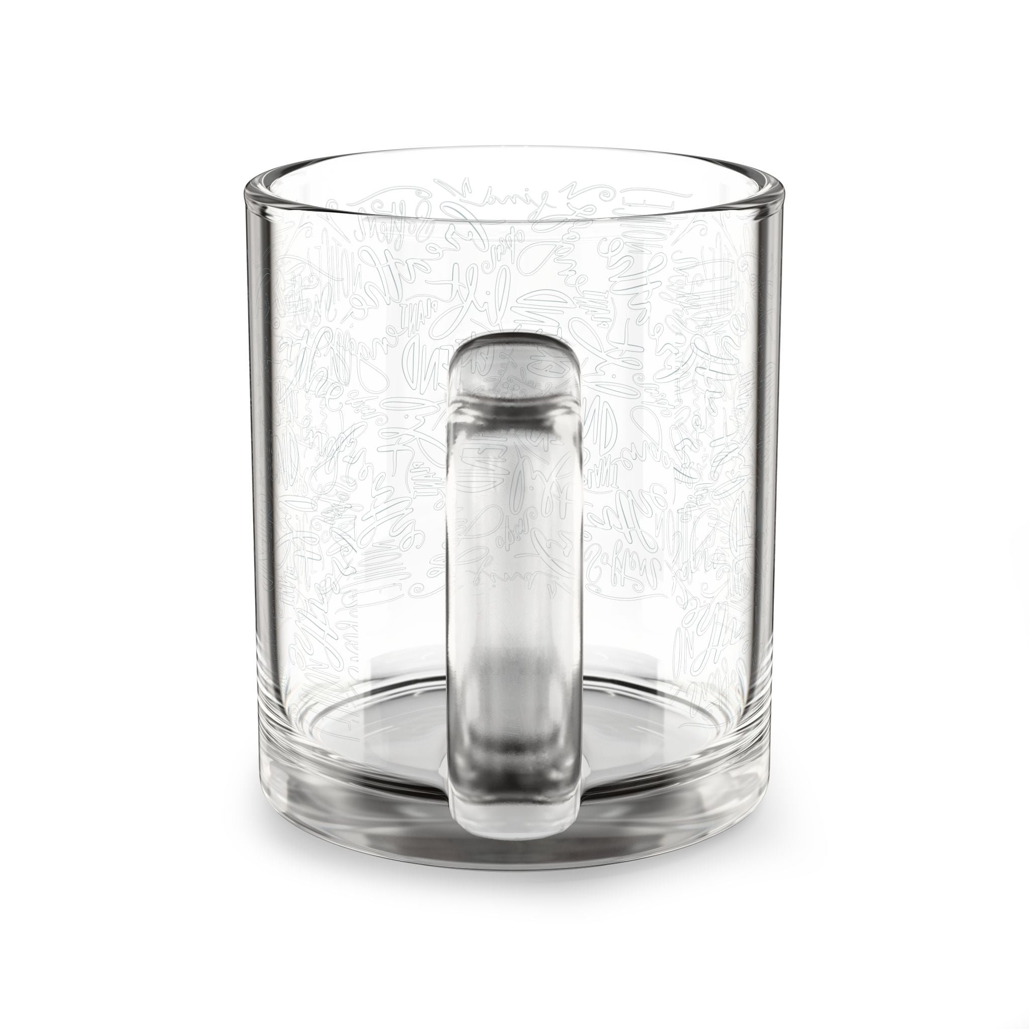 Stylish 10oz Glass Mug with Unique Yoga Terms Design - Perfect for Coffee Lovers and Gifting