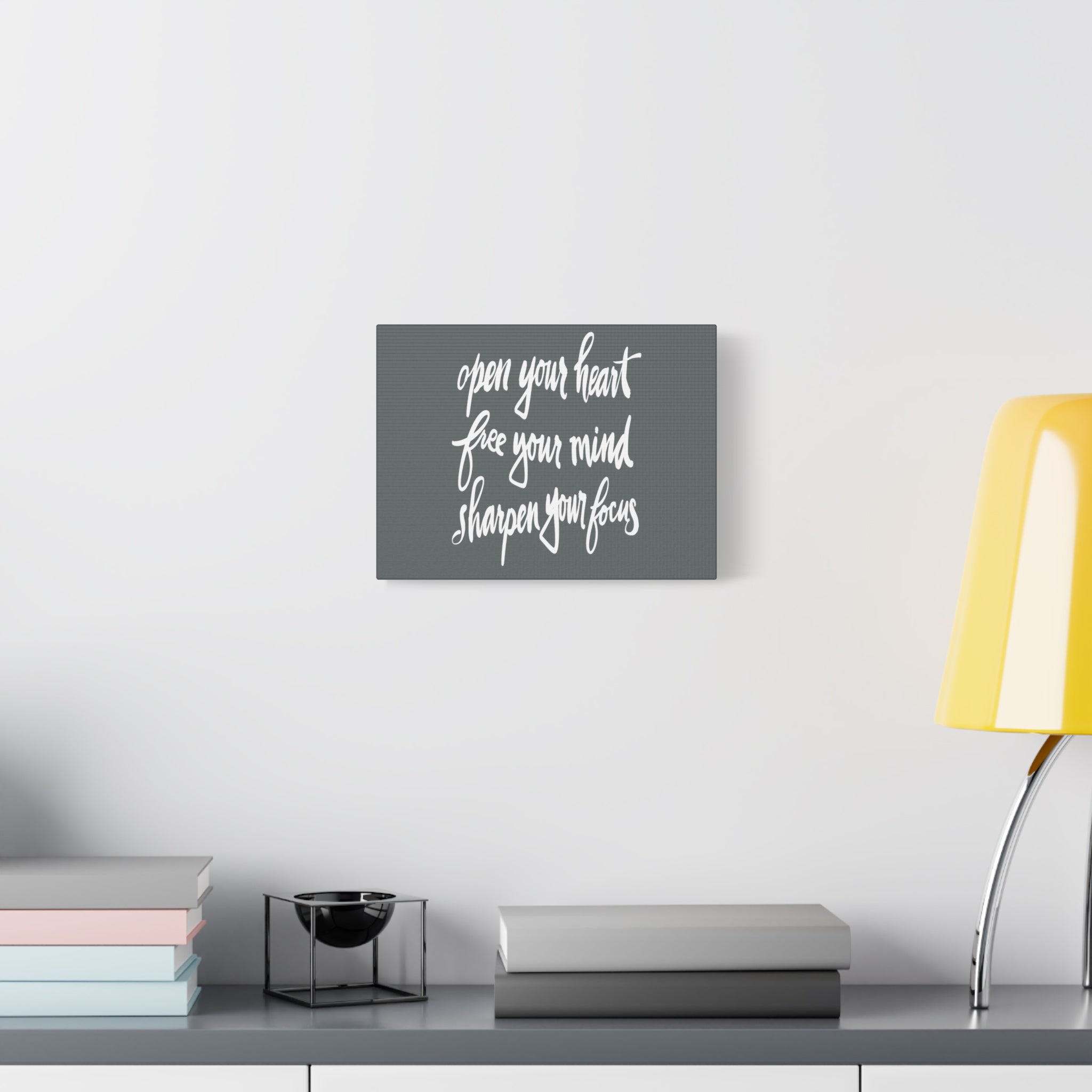 Inspiring Wall Art Canvas, Motivational Home Decor, Mindfulness Gift for Wellness, Office Wall Hanging, Unique Housewarming Present