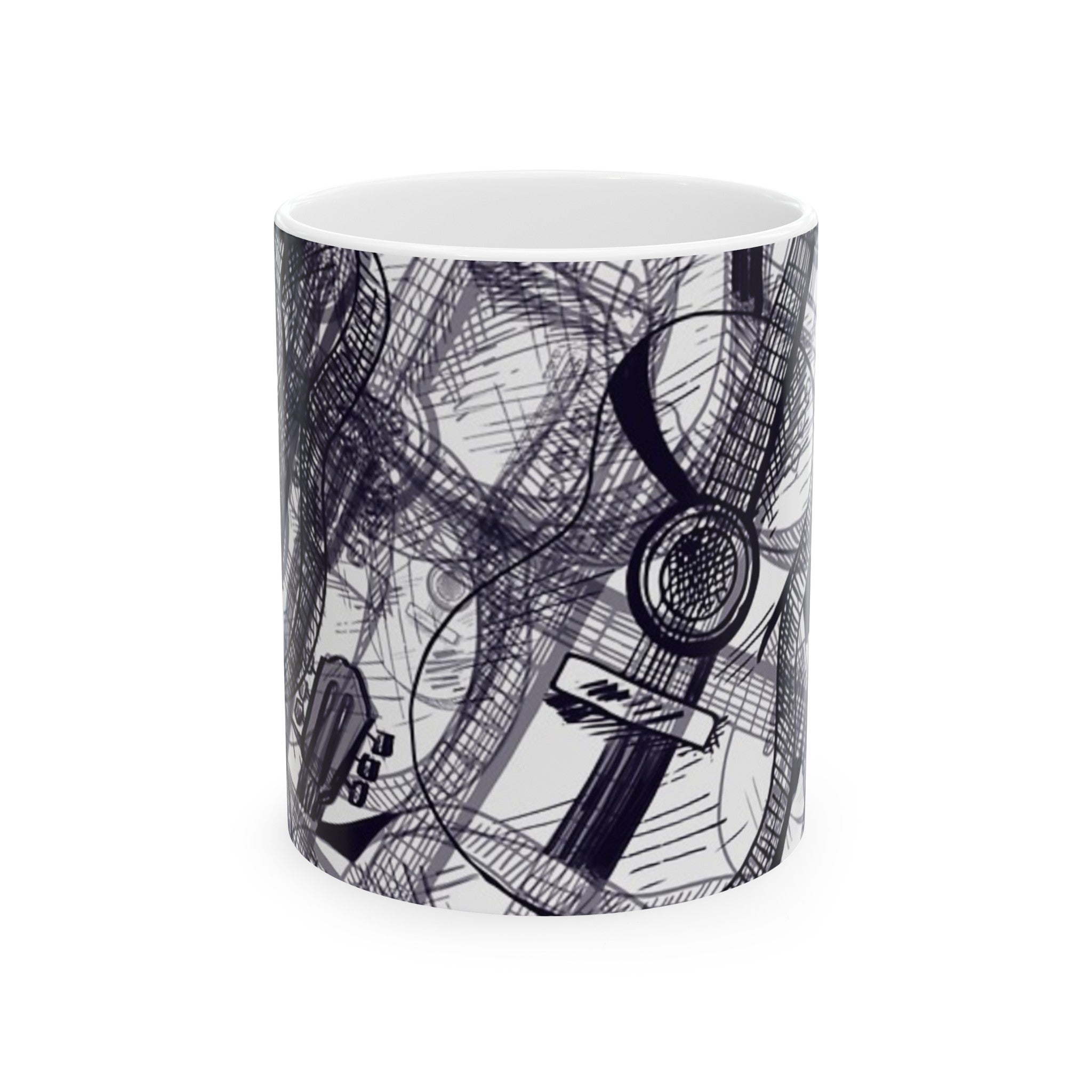 MANY GUITARS Ceramic Mug, (11oz, 15oz)