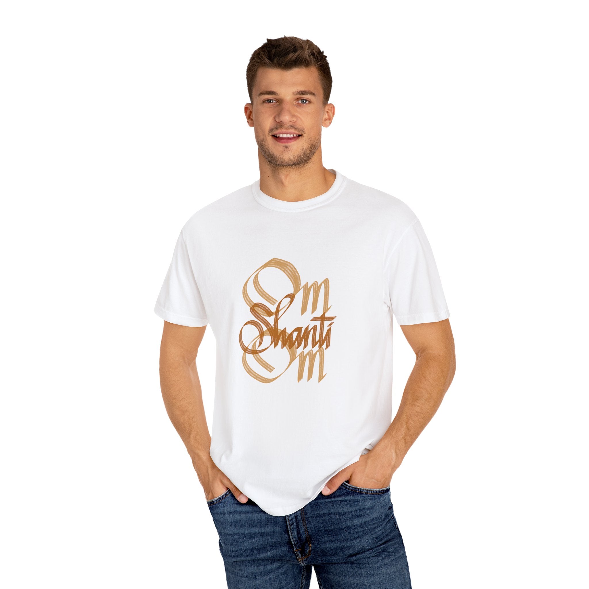 OM SHANTI OM Unisex Garment-Dyed T-shirt