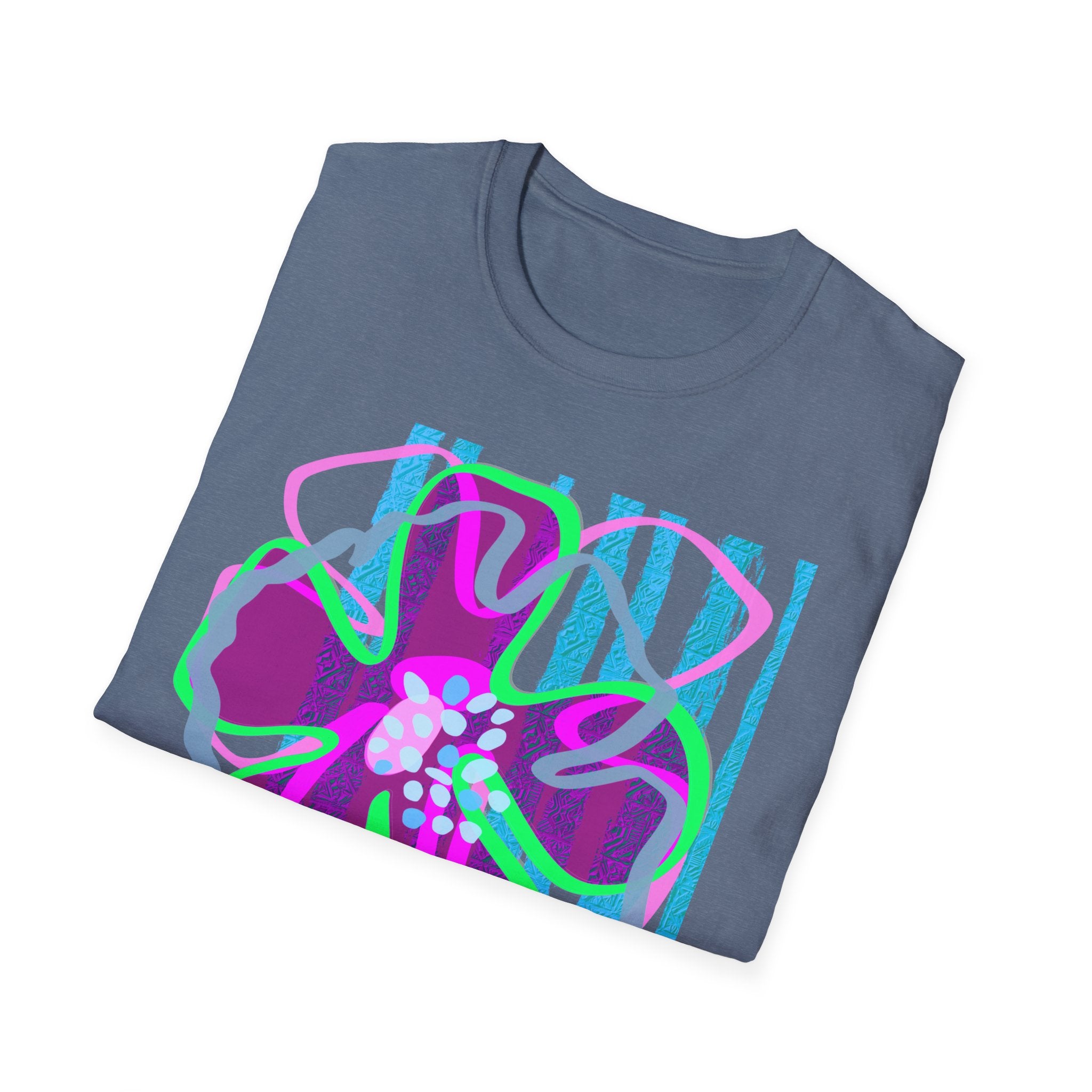 Vibrant Floral Unisex Softstyle T-Shirt for Summer Vibes