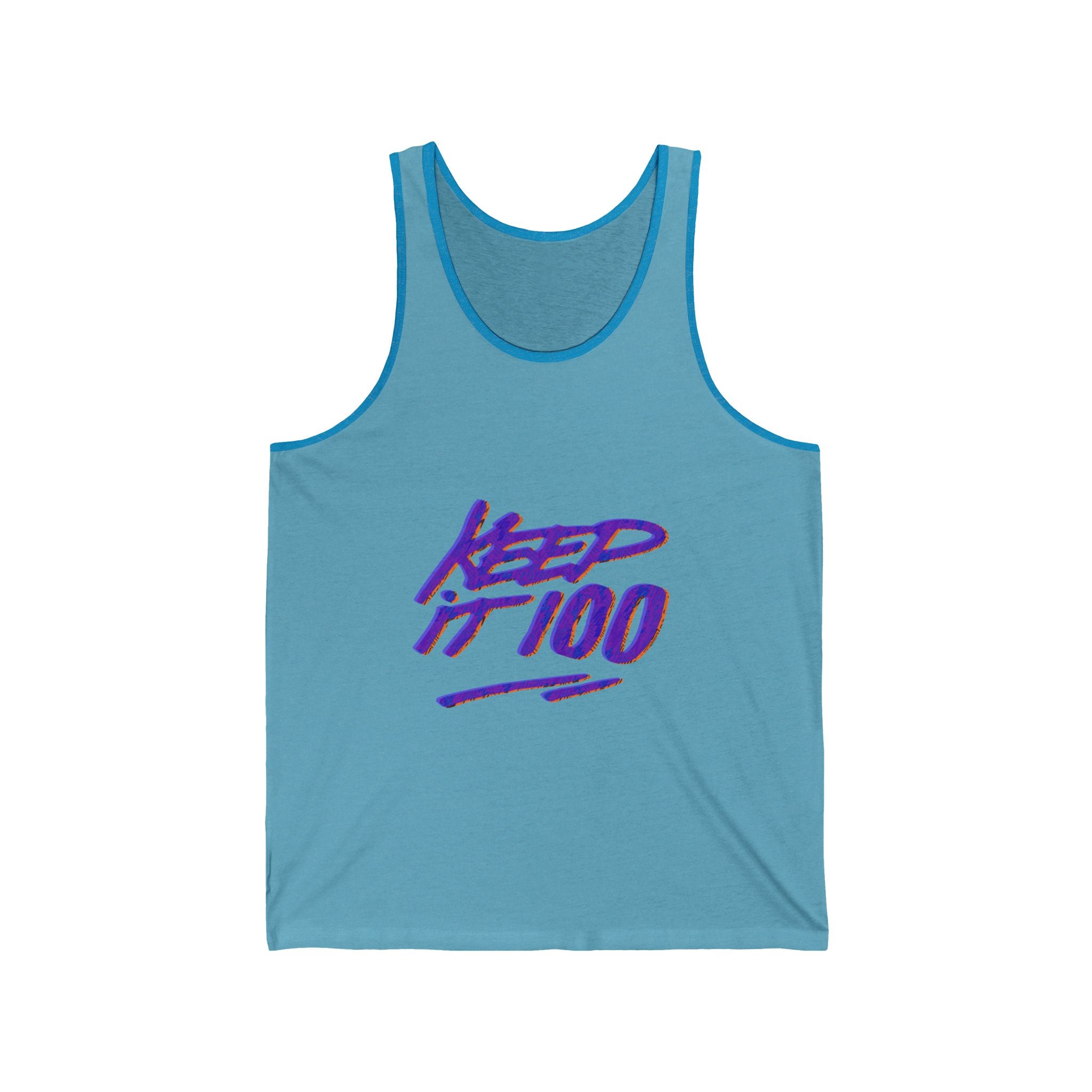 Keep It 100 Unisex Jersey Tank - Casual Summer Tee