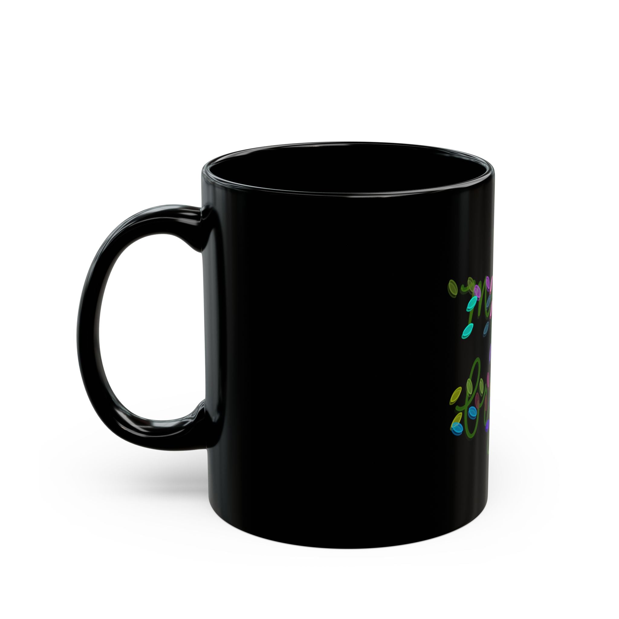 VERY MERRY Black Mug (11oz)