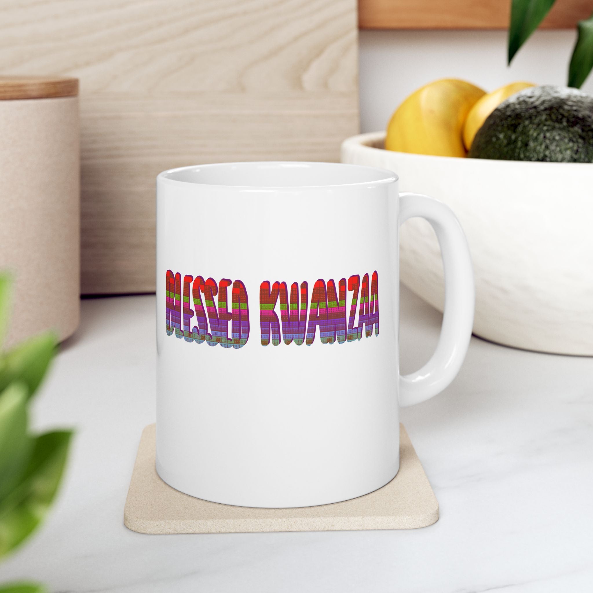 BLESSED KWANZAA Ceramic Mug, (11oz,)