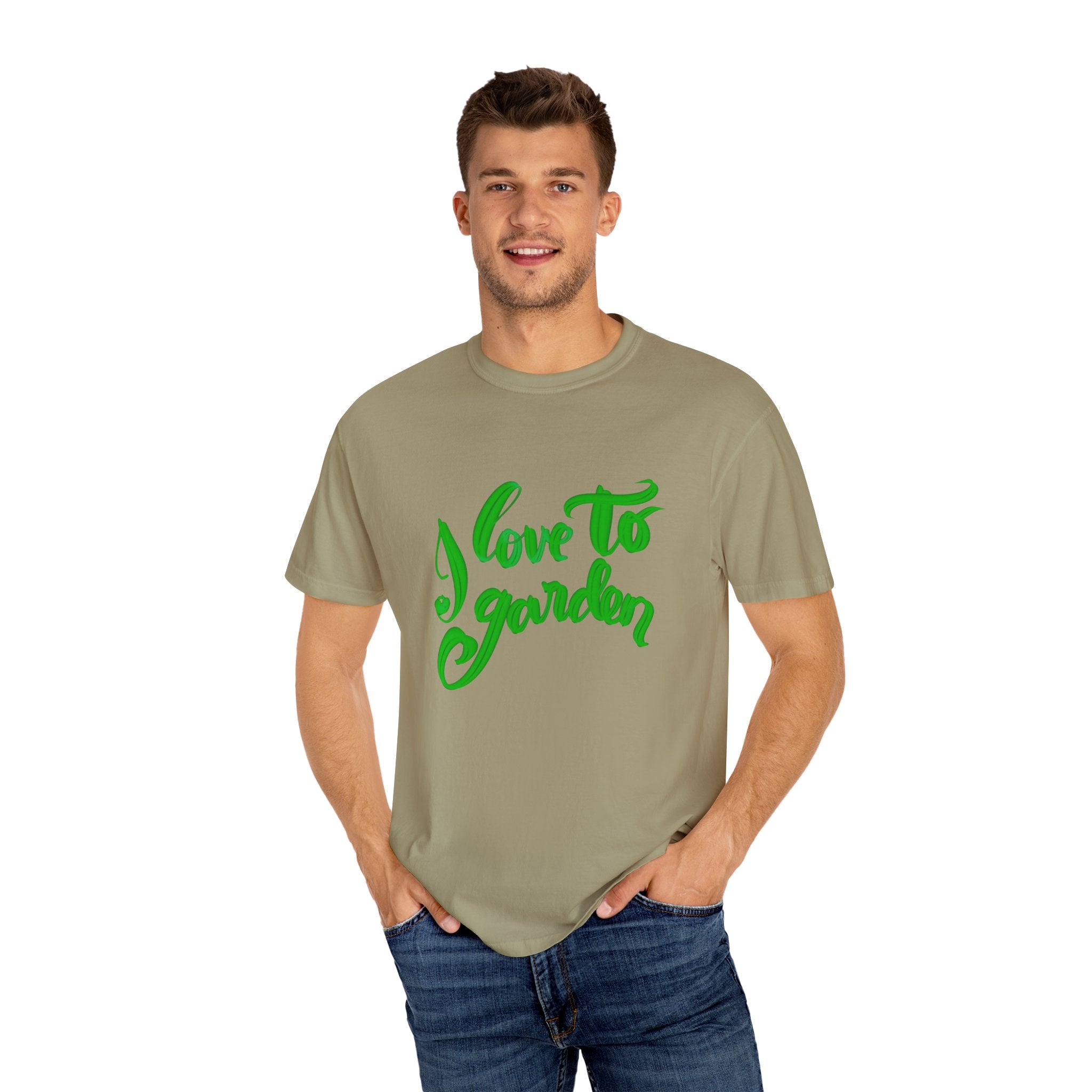 I LOVE TO GARDEN Unisex Garment-Dyed T-shirt