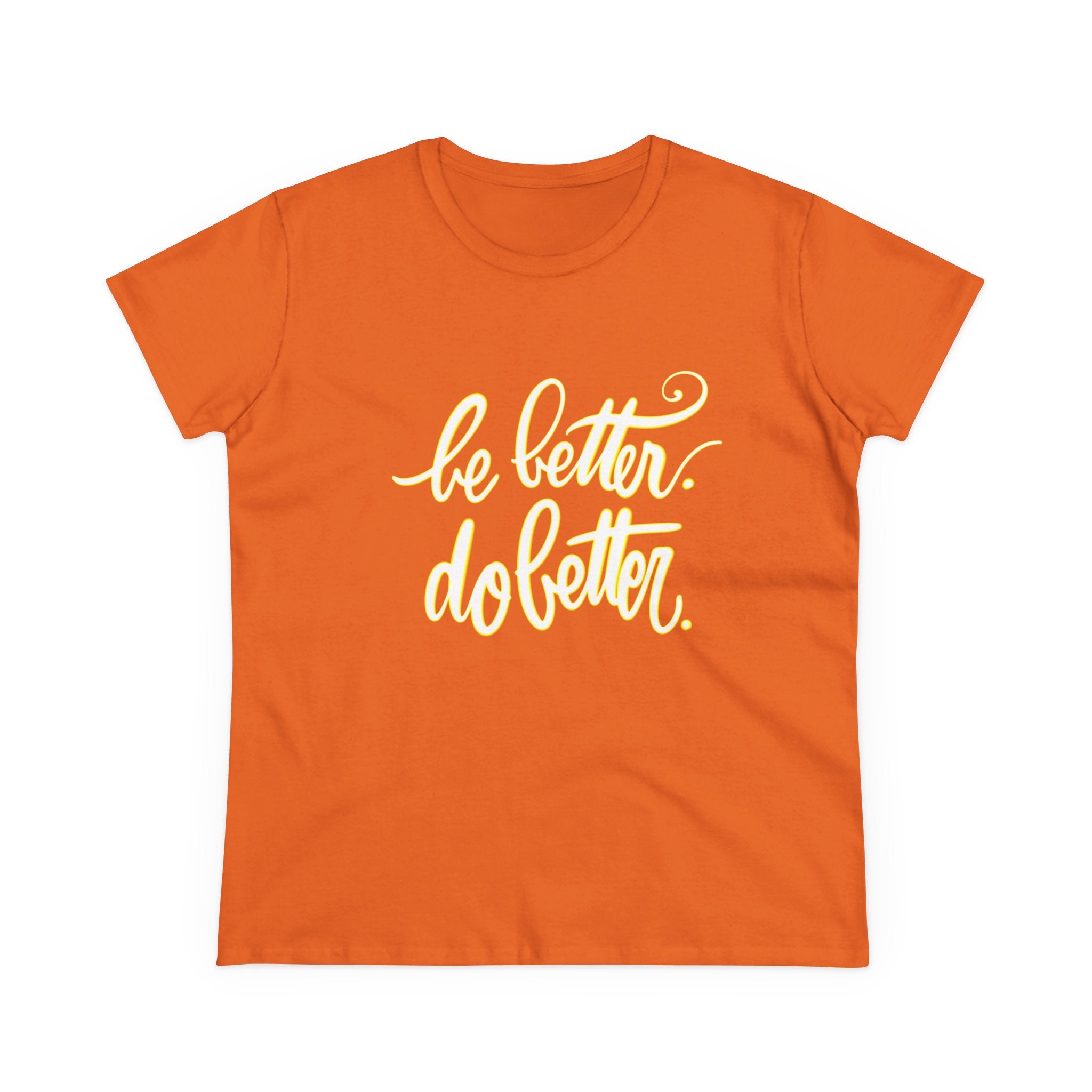Inspirational Women's Midweight Cotton Tee - 'Be Better, Do Better'