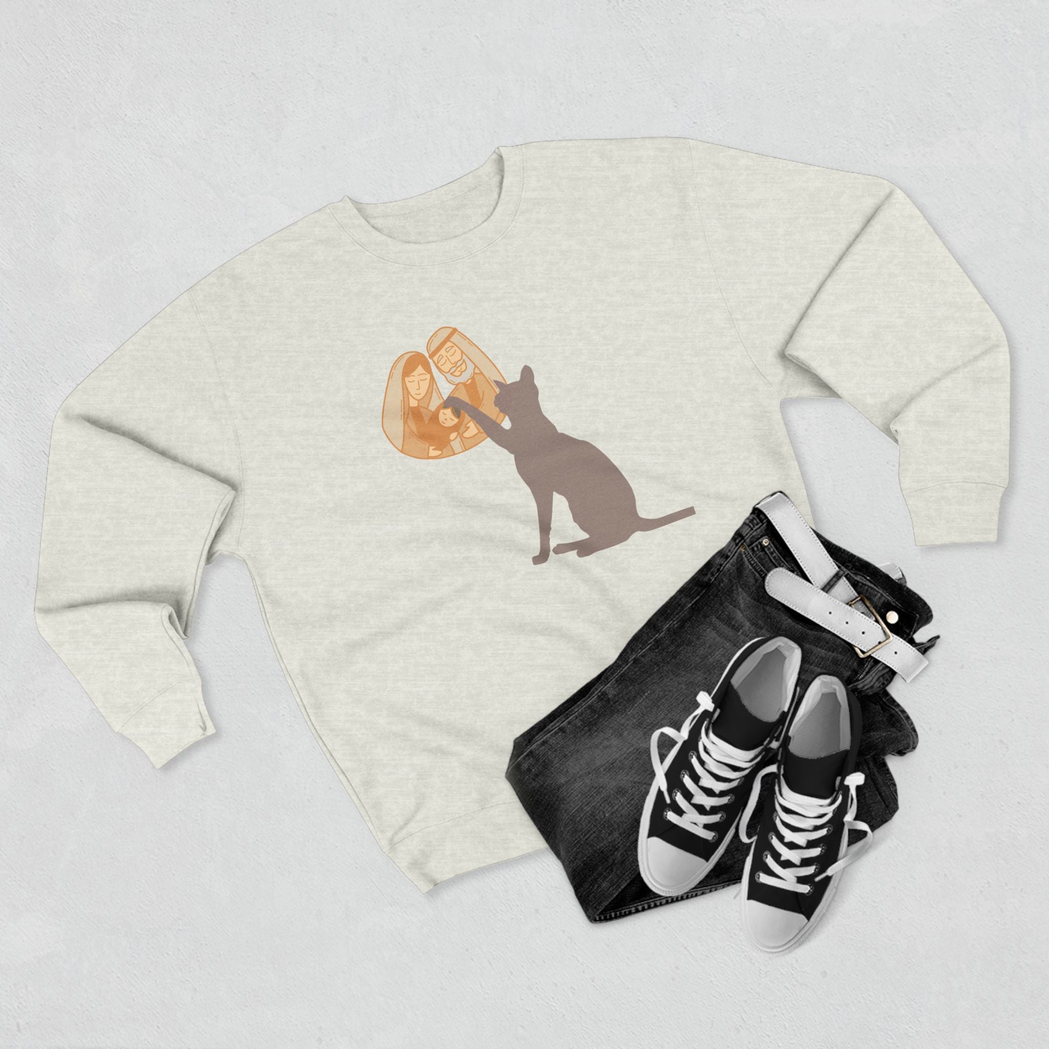 HOLY FAMILY WITH CAT Sweatshirt