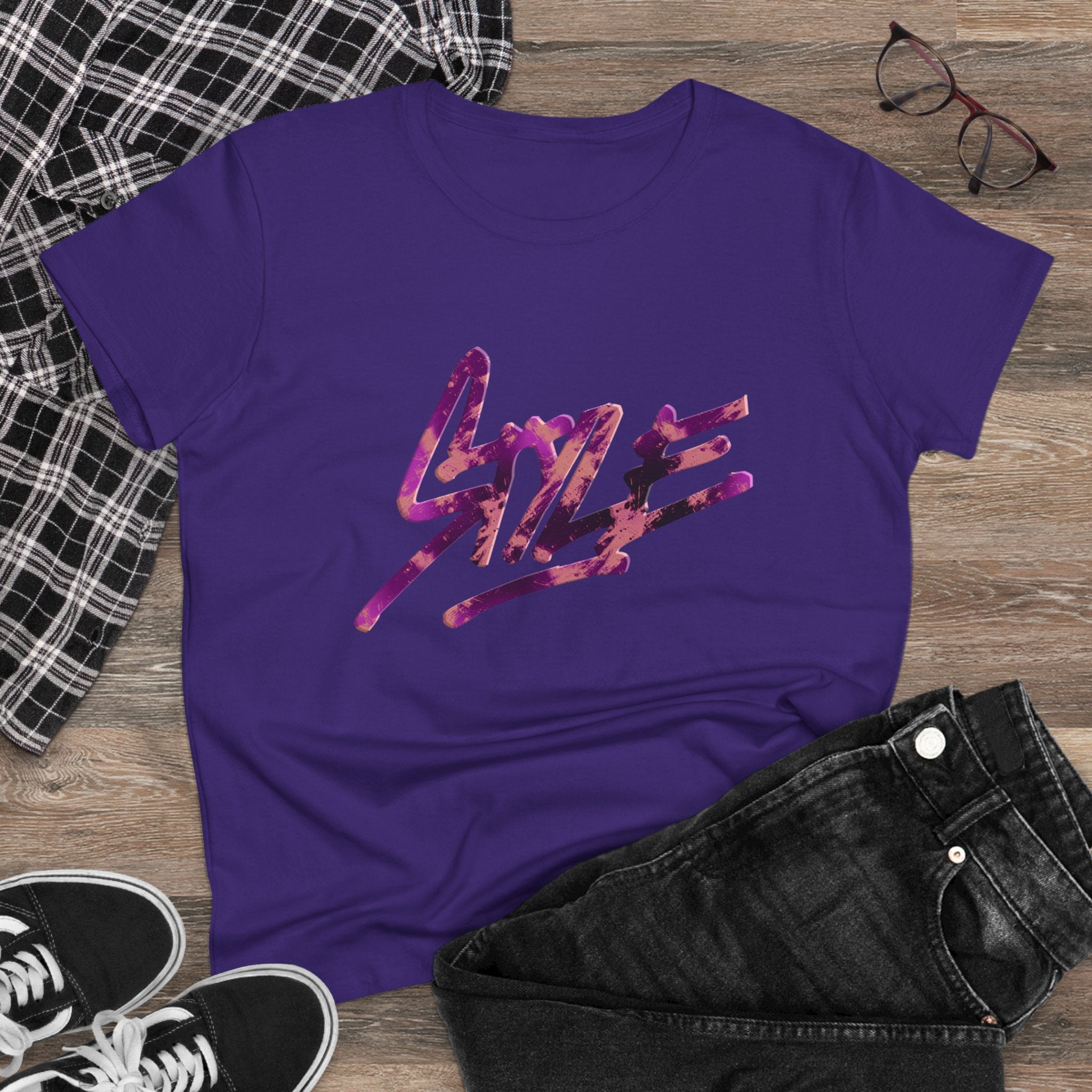 Stylish Women's Midweight Cotton Tee - Perfect for Casual Outings & Everyday Wear