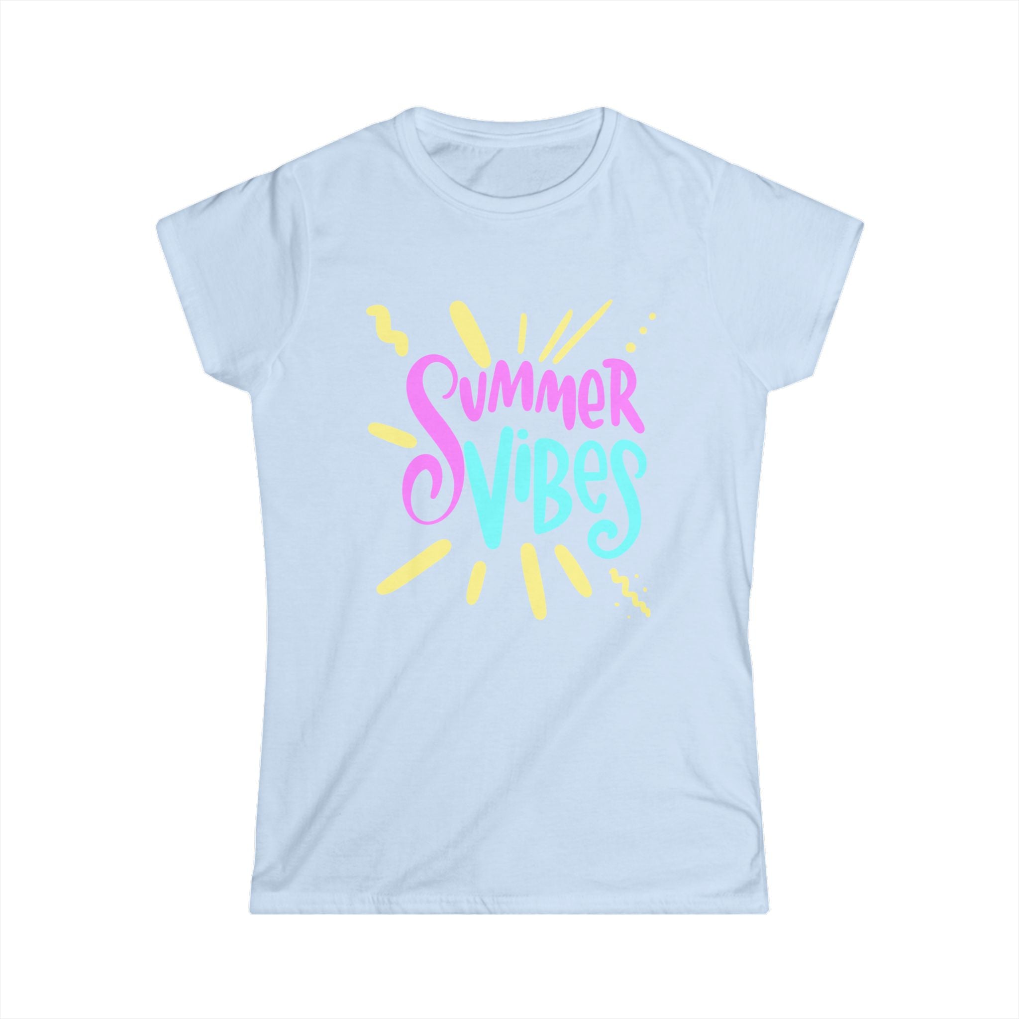 Summer Vibes Women's Softstyle Tee - Bright & Cheerful T-Shirt for Warm Weather Fun