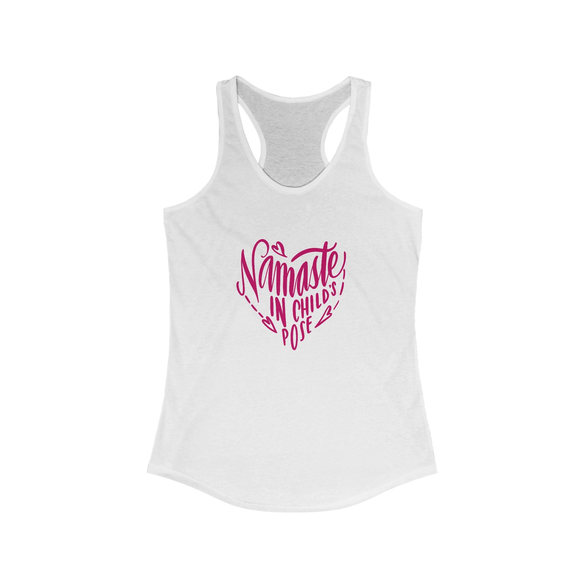 Namaste in Child's Pose Women's Racerback Tank - Yoga Apparel for Mindfulness and Comfort