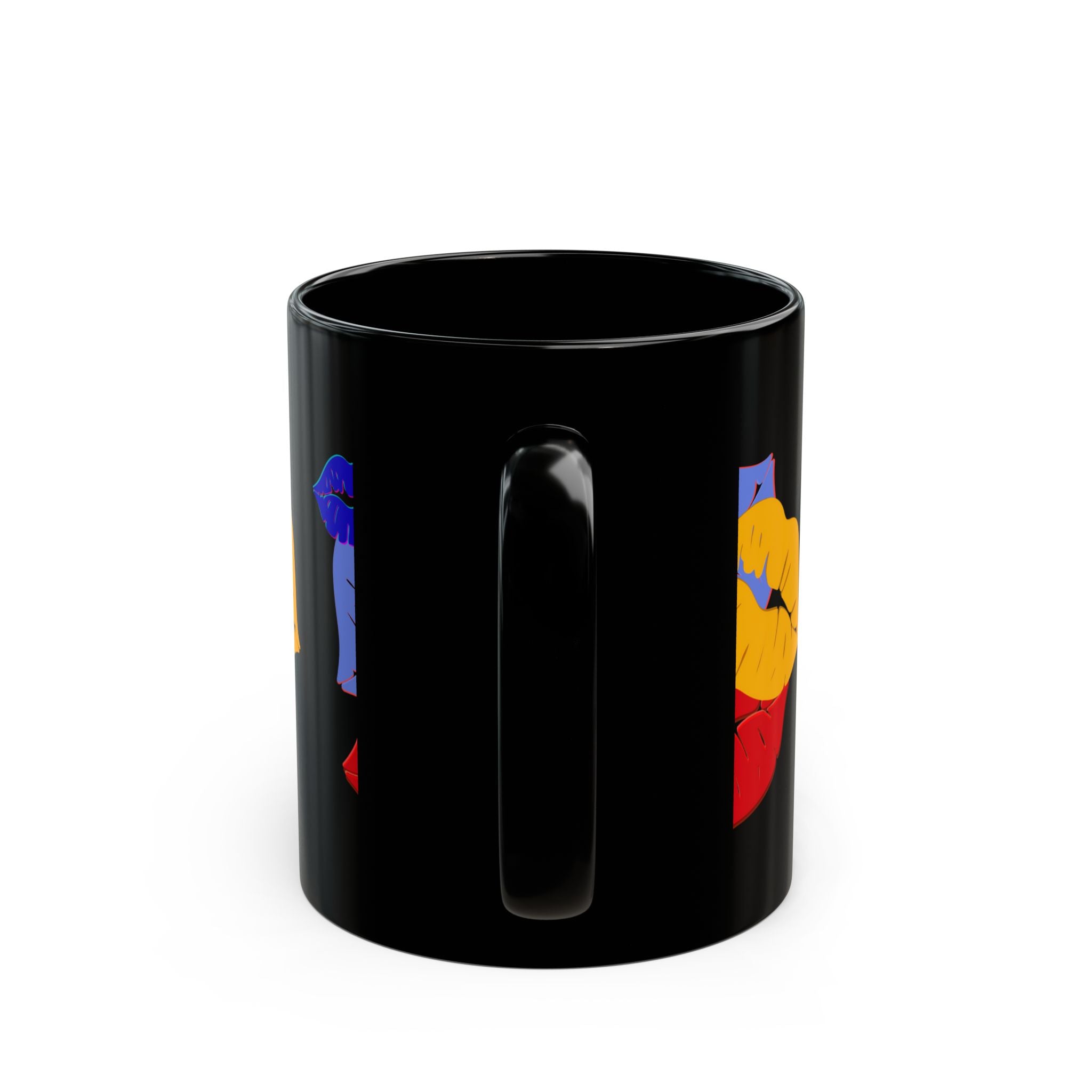 LUSCIOUS LIPS Black Mug (11oz)