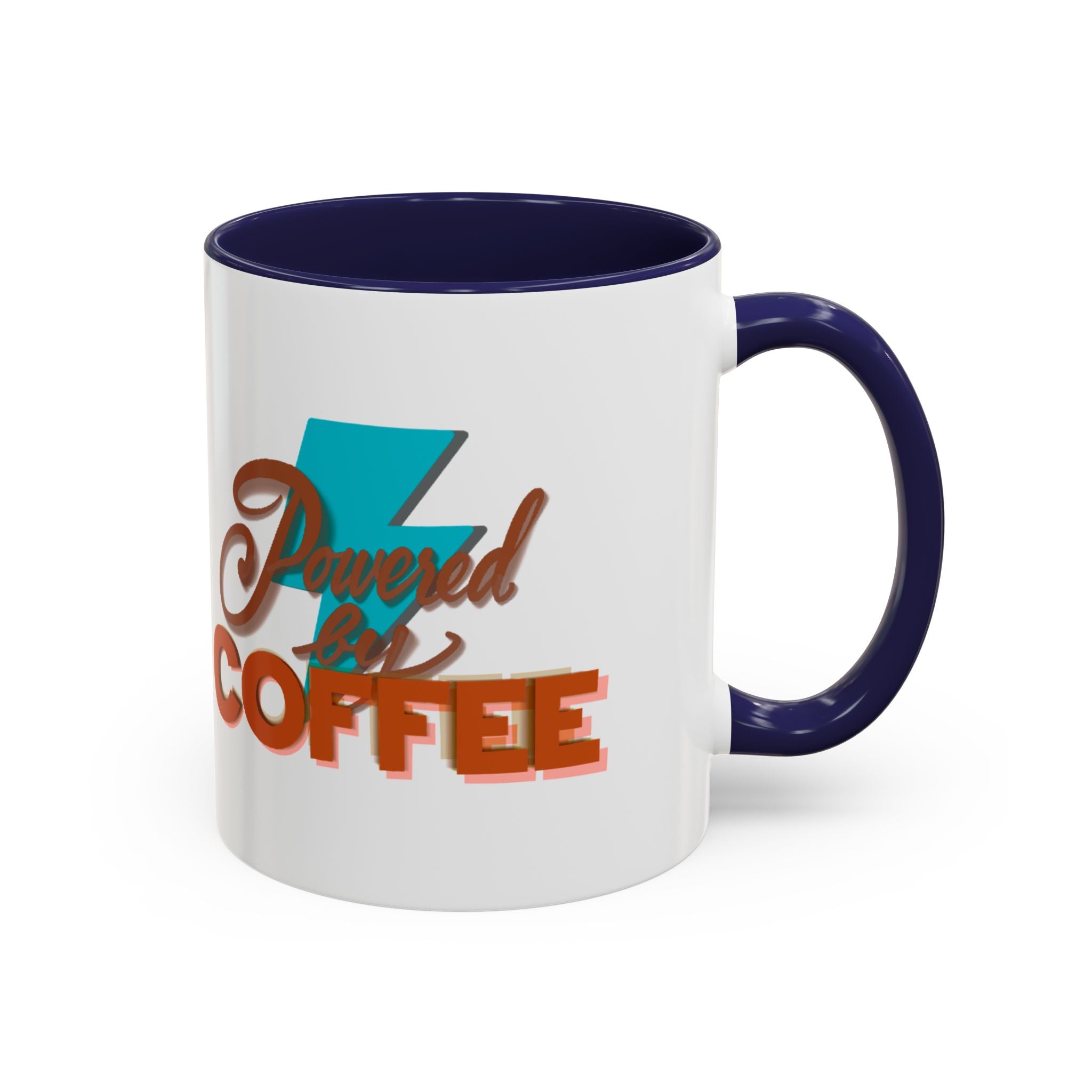 POWERED BY COFFEE Accent Coffee Mug (11 oz)