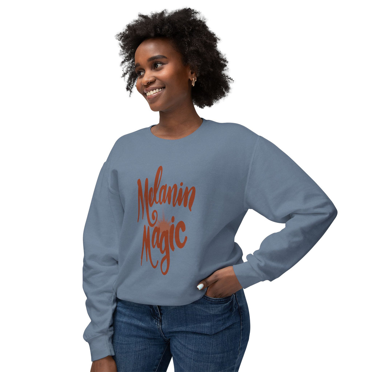 Melanin Magic Crewneck Sweatshirt — Comfort Fit Inspirational Graphic