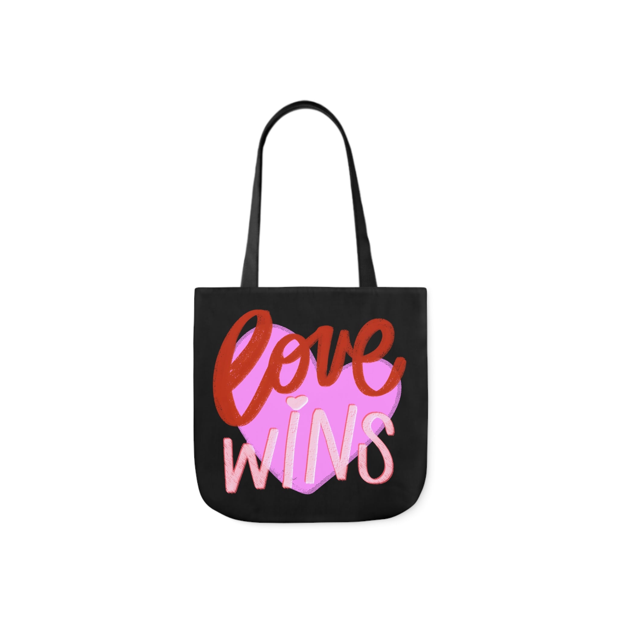 LOVE WINS Canvas Tote Bag, 5-Color Straps