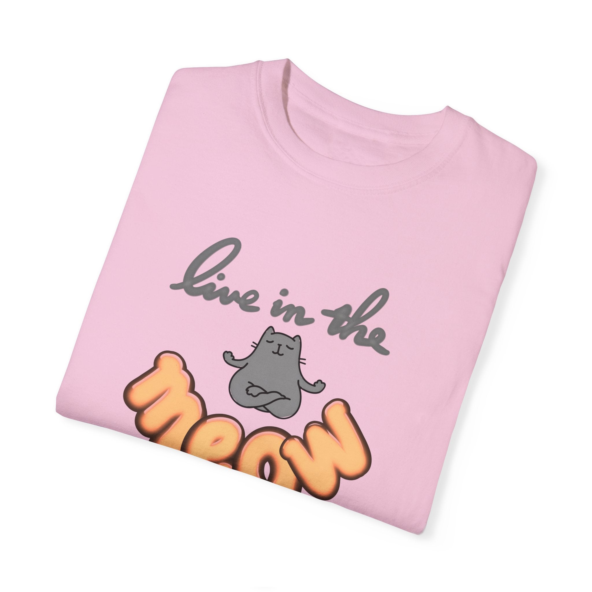 LIVE IN THE MEOW Unisex Garment-Dyed T-shirt