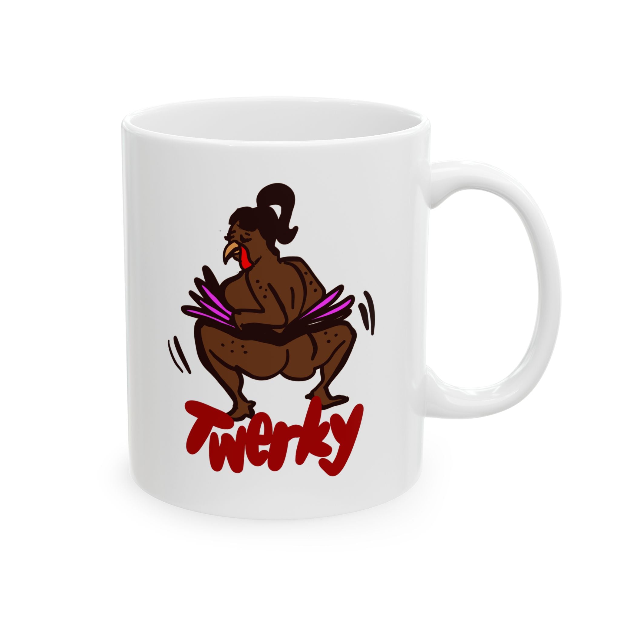 THANKSGIVING TWERKY Ceramic Mug, (11oz)