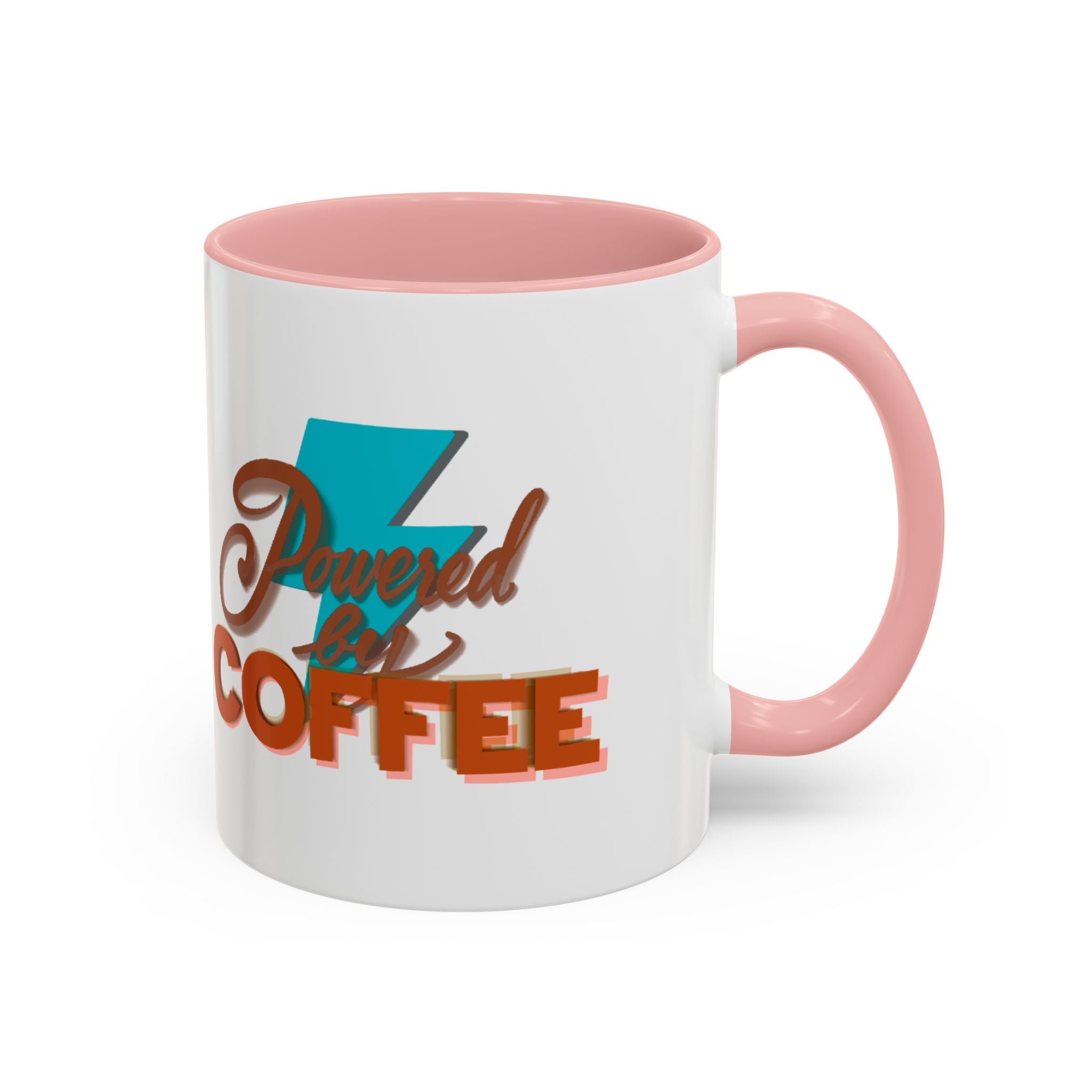 POWERED BY COFFEE Accent Coffee Mug (11 oz)