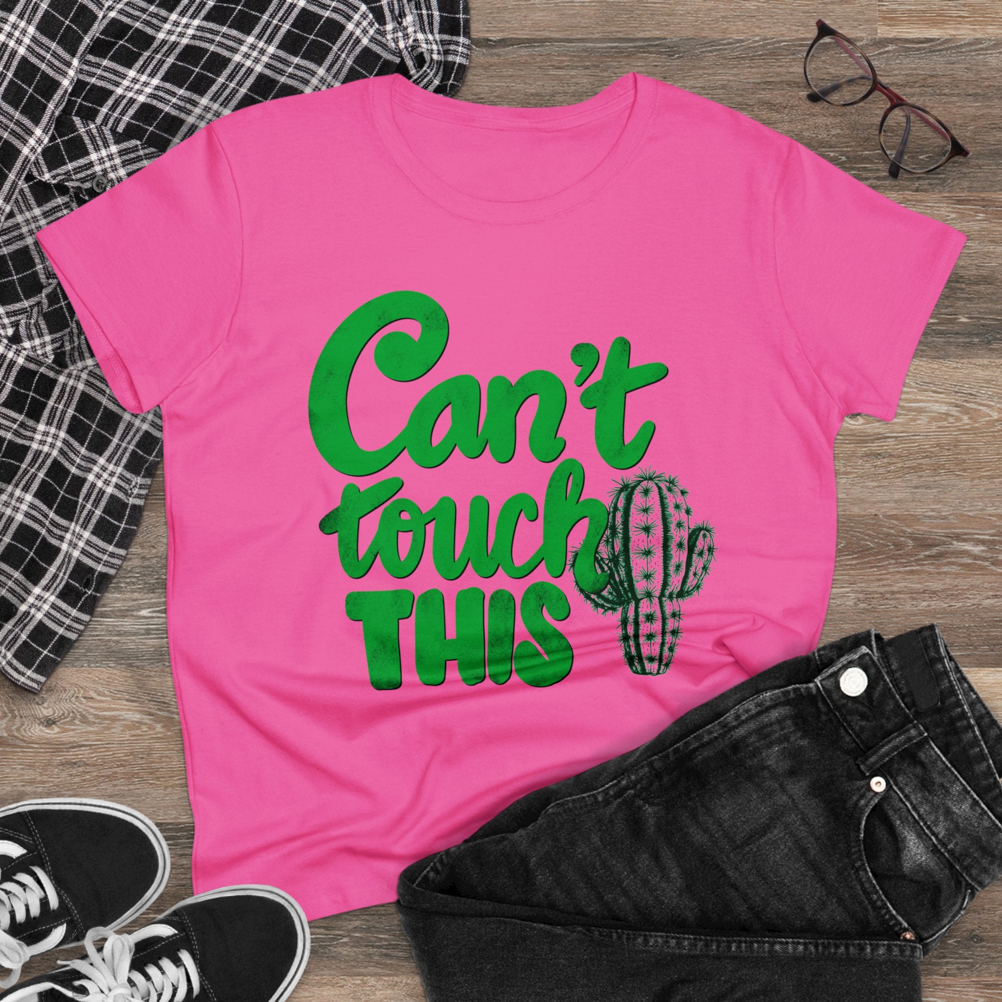 CAN’T TOUCH THIS PUNNY Women's Midweight Cotton Tee