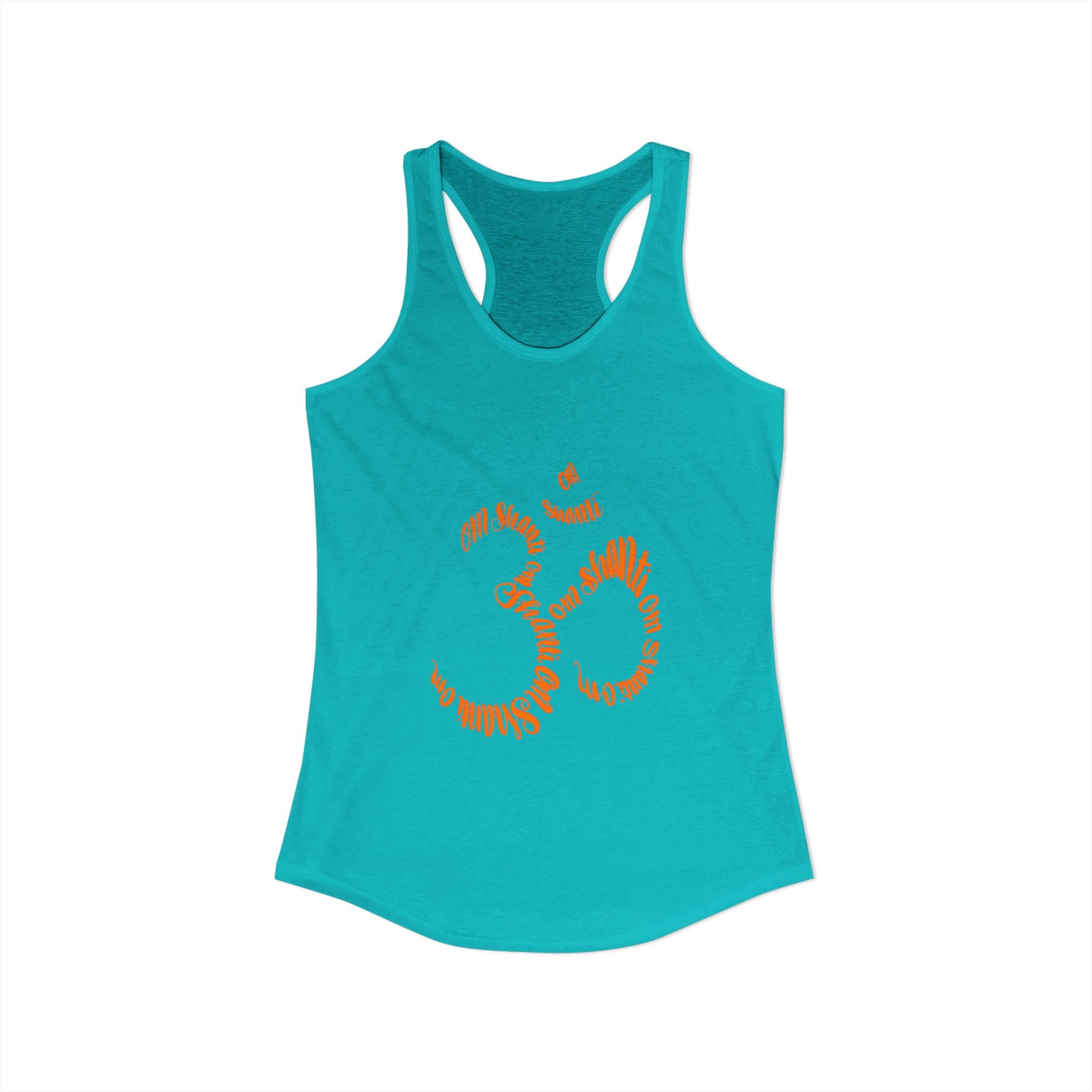 Yoga OM Racerback Tank — Hand-Drawn Calligraphy