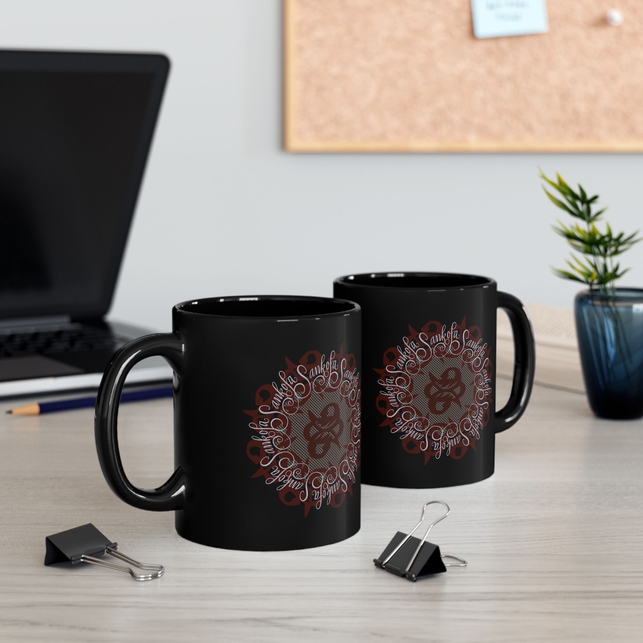 SANKOFA Black Mug (11oz)