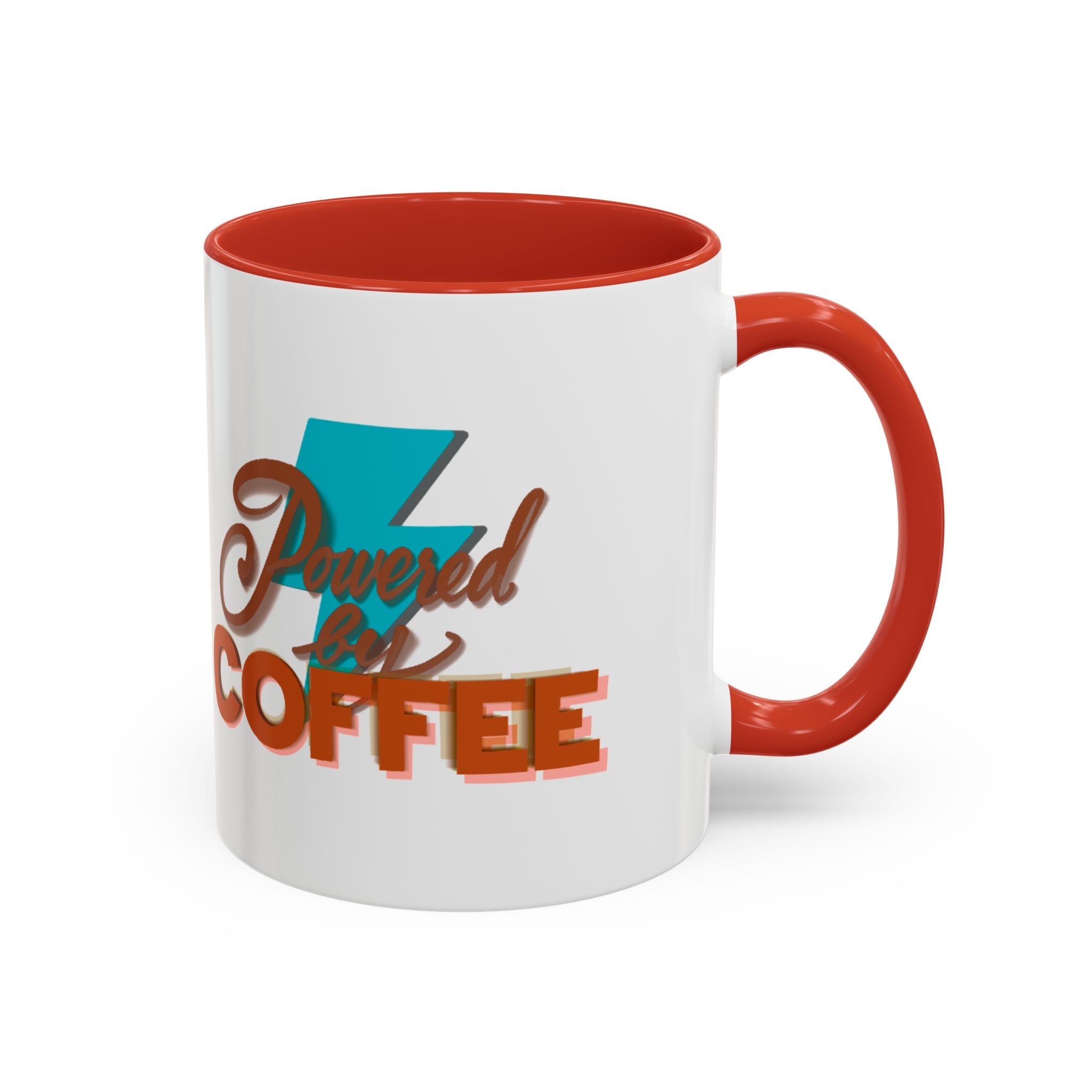 POWERED BY COFFEE Accent Coffee Mug (11 oz)