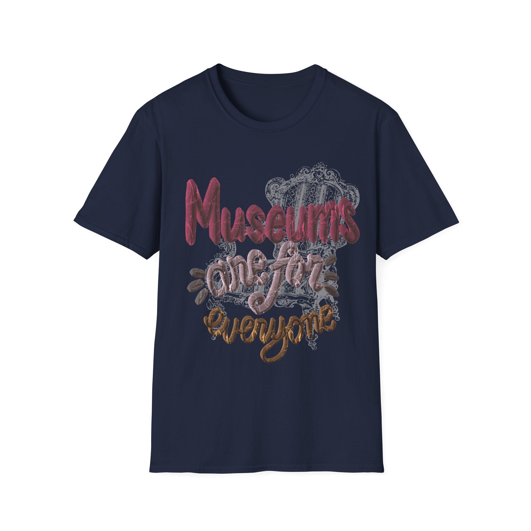 MUSEUMS ARE FOR EVERYONE W CHAIR Unisex Softstyle T-Shirt