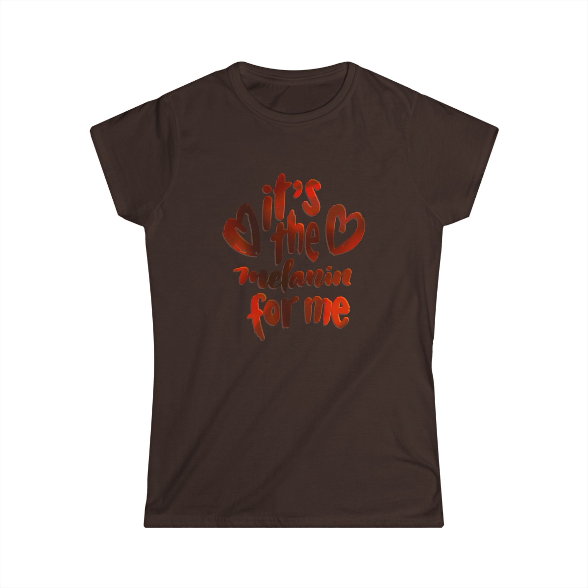 Tee: It's the melanin for me - Women's Softstyle Tee