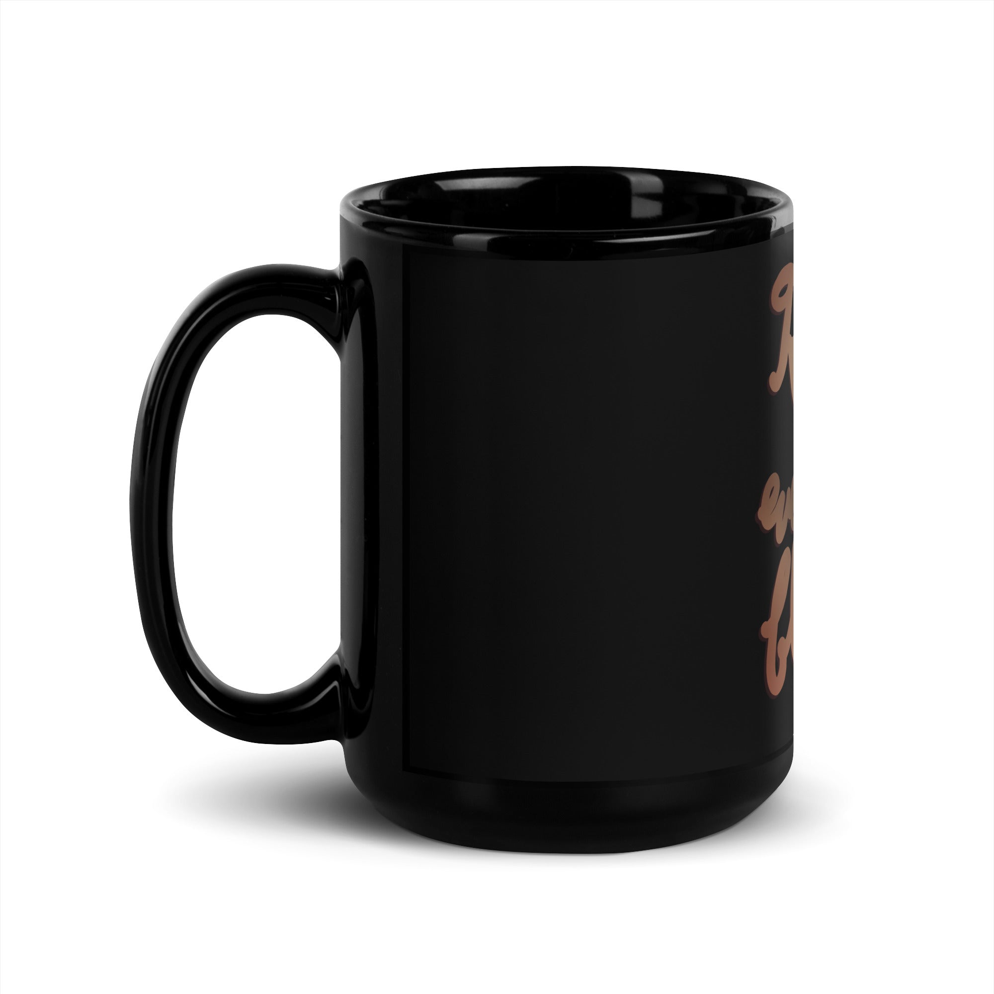 ROOTING FOR EVERYBODY BLACK Black Glossy Mug