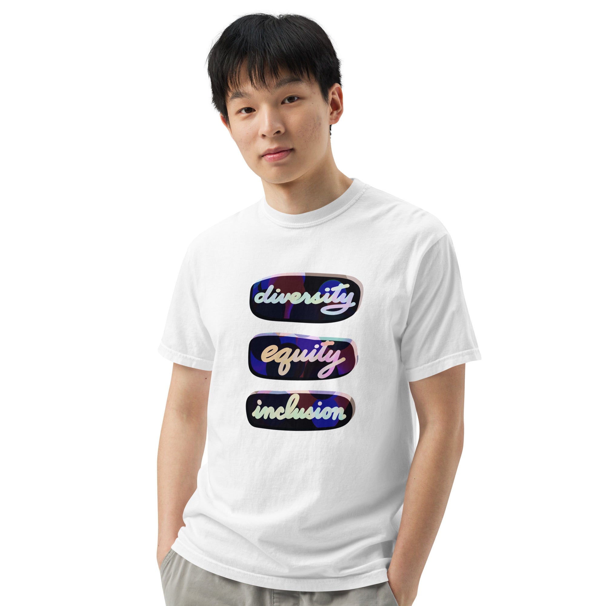 DIVERSITY EQUITY INCLUSION Unisex garment-dyed heavyweight t-shirt